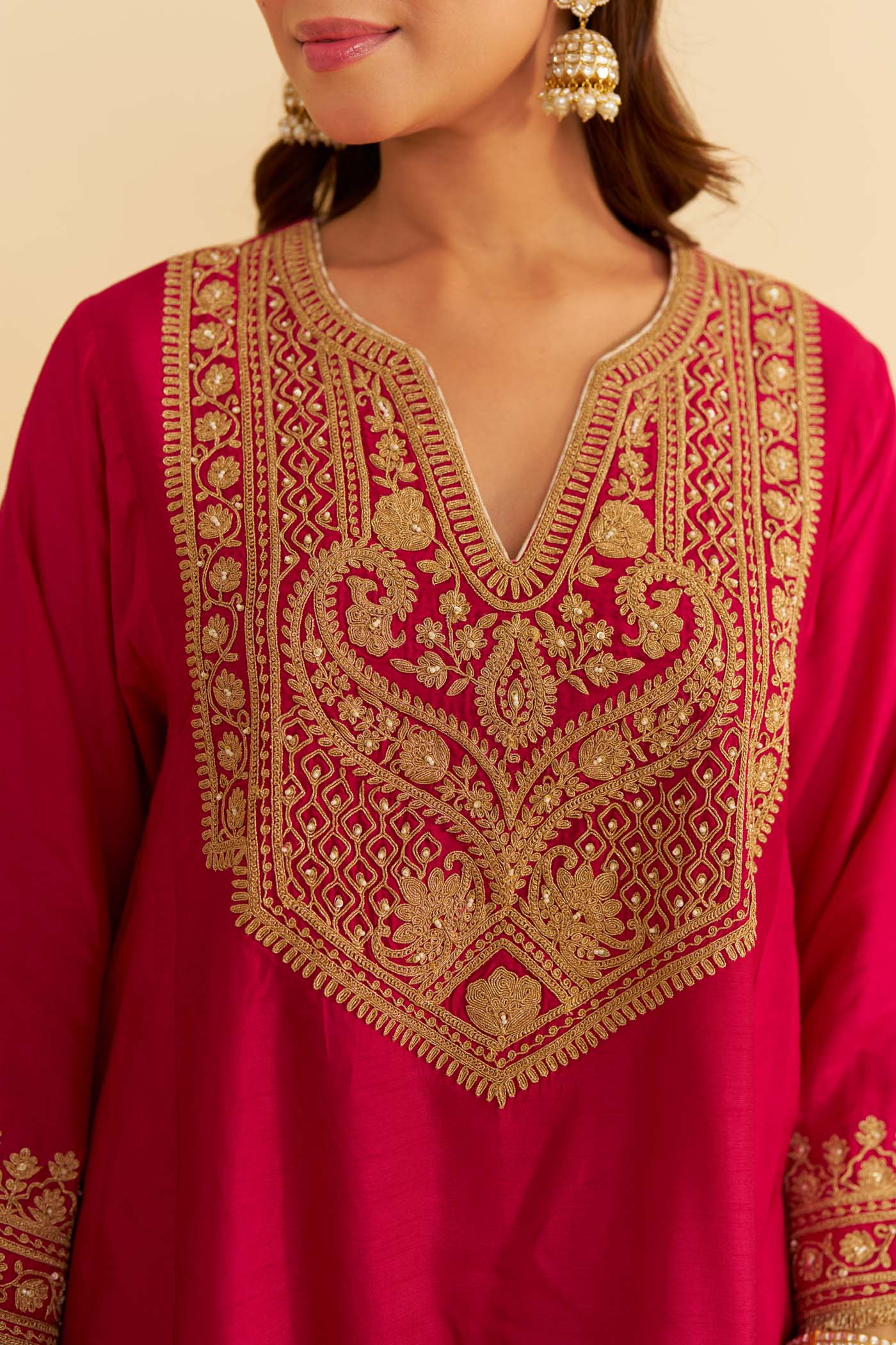 MEHZA - HOTPINK SHORT CHAUGA WITH SALWAR