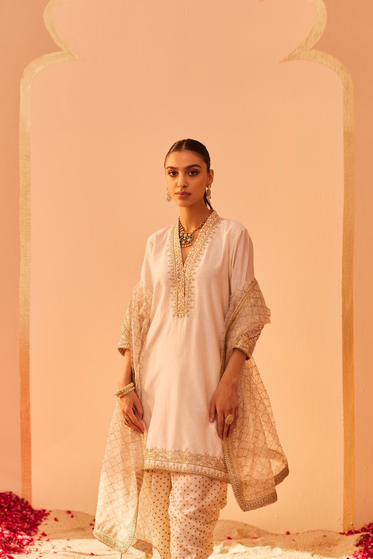 Faheeda - Daisy Ivory Kurta Set (LXRTS)