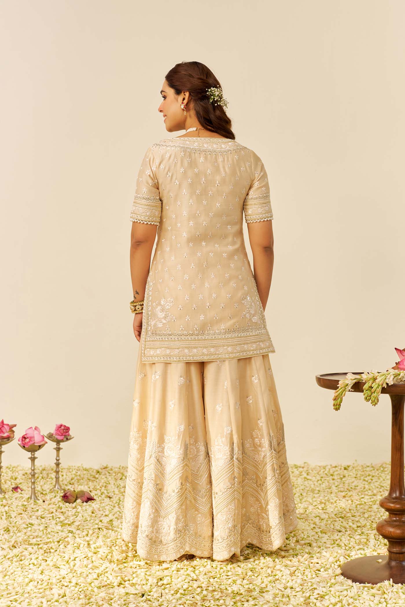 SAMEEHA - SHORT KURTA WITH SHARARA
