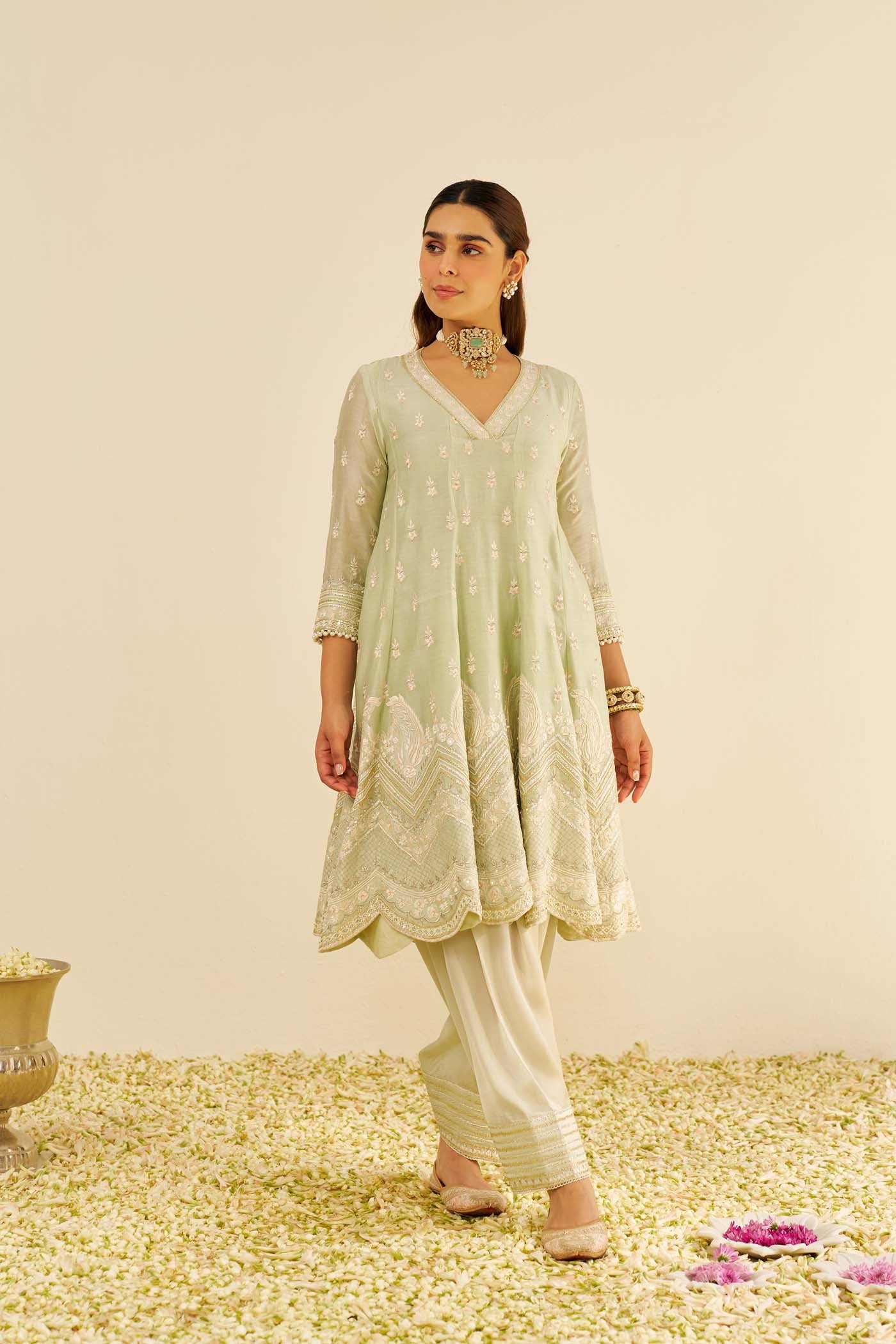 MEERAM - SHORT ANARKALI WITH SALWAR