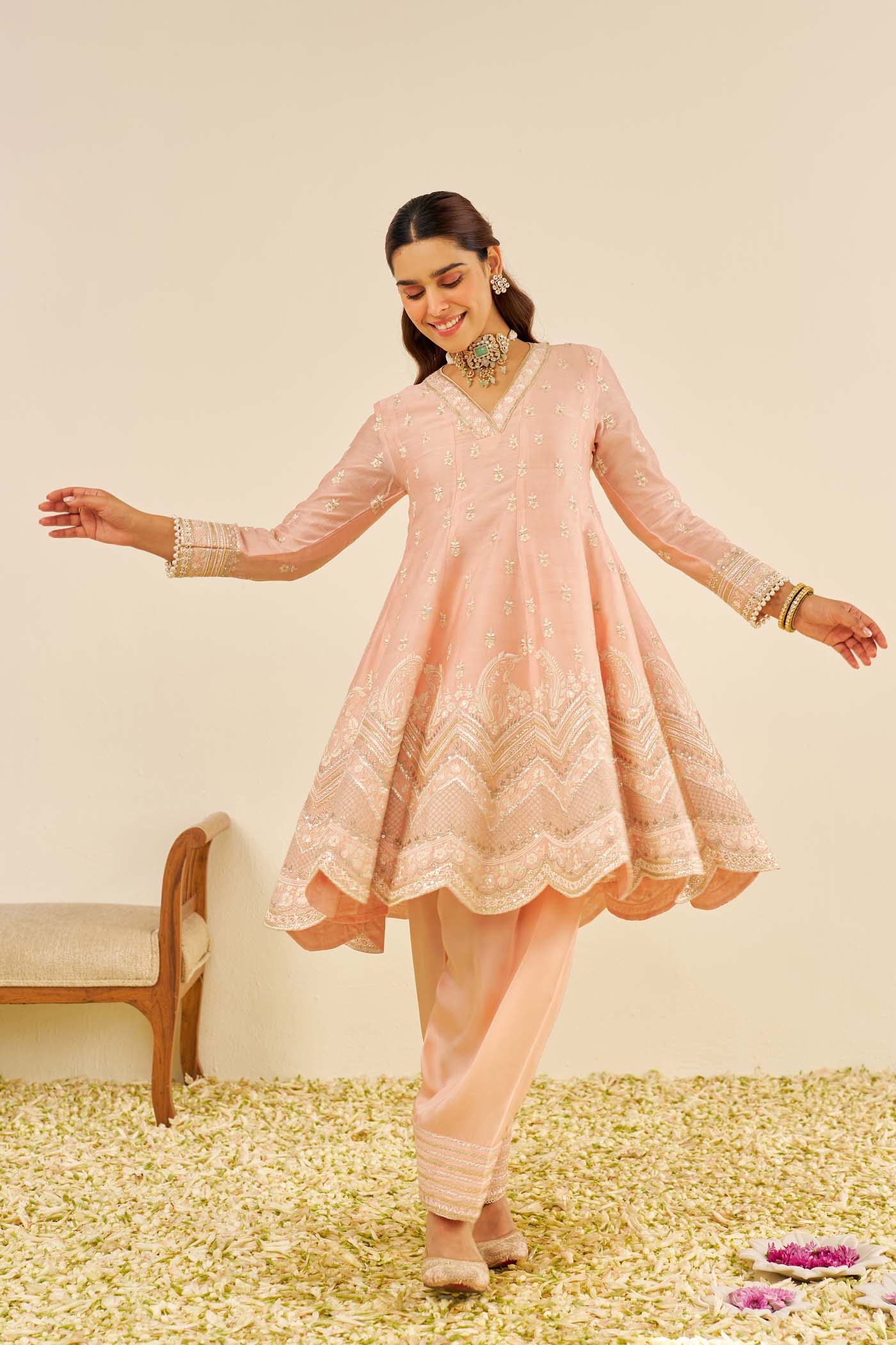 MEERAM - SHORT ANARKALI WITH SALWAR