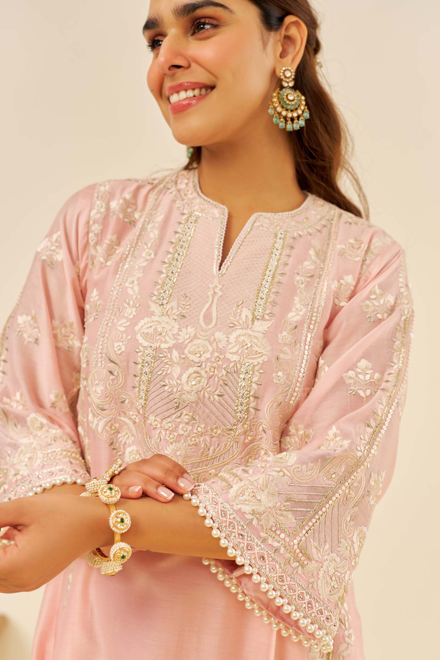 Maziya - Blush Pink Long Chauga With Salwar (LXRTS)