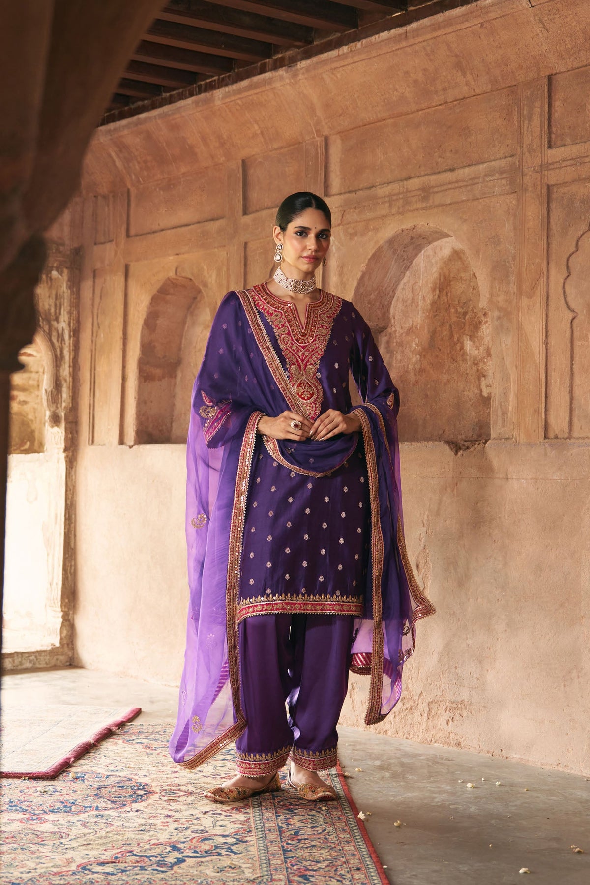 HAFSA - DEEP PURPLE CHAUGA WITH SALWAR (Lxrts)
