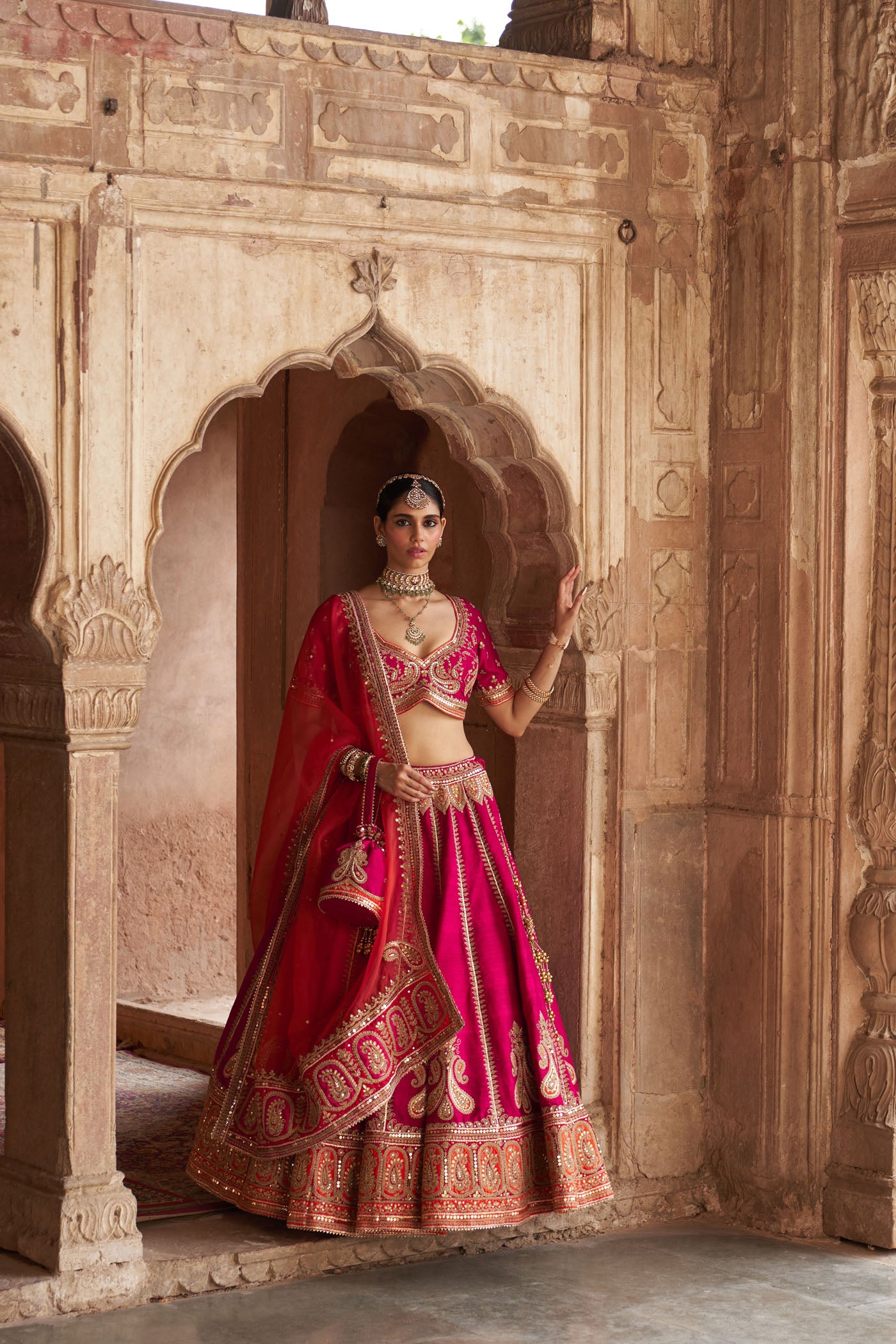 AMARA - HOTPINK LEHENGA