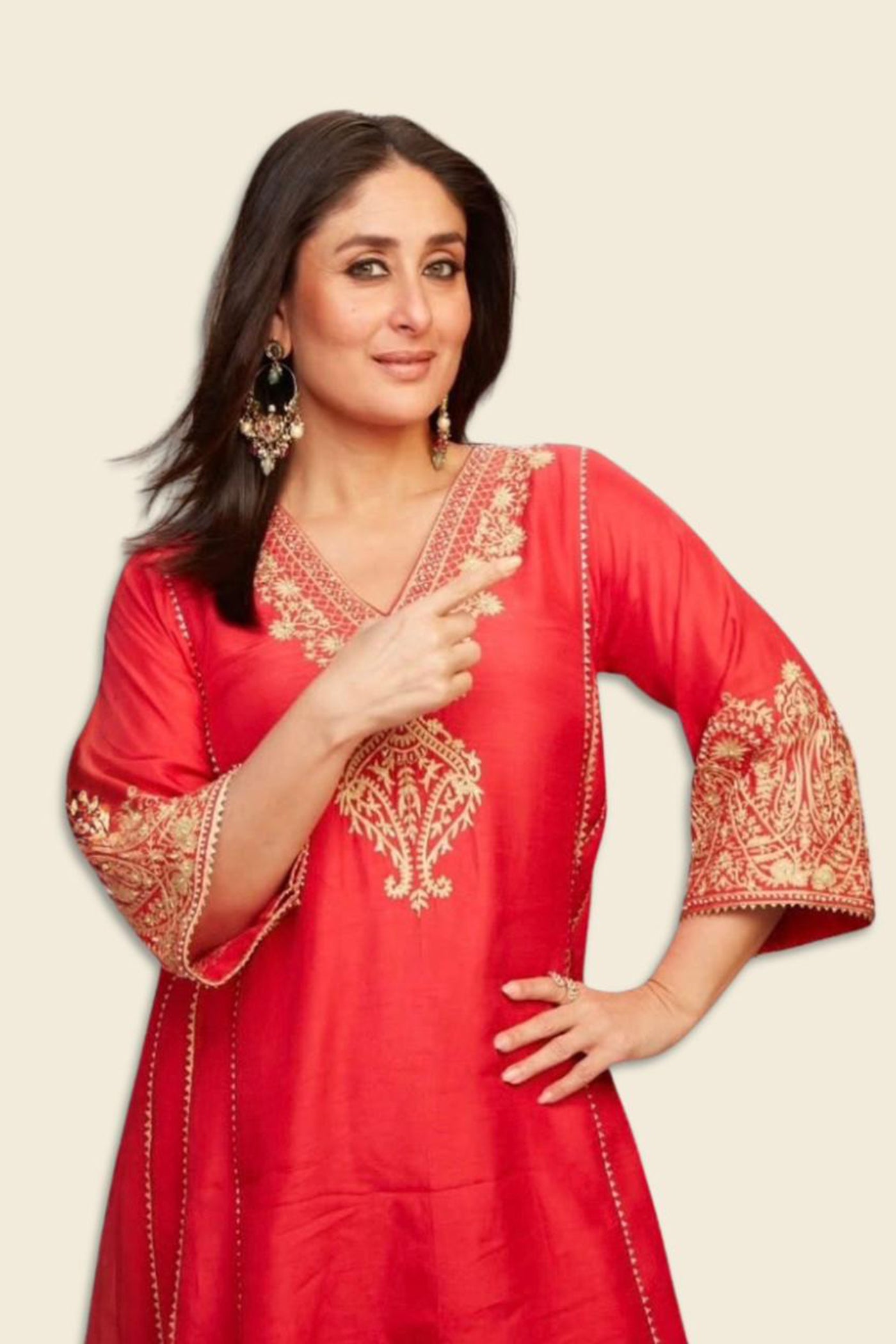 Kareena Kapoor In NIYAH - RED SHORT CHAUGA WITH SALWAR