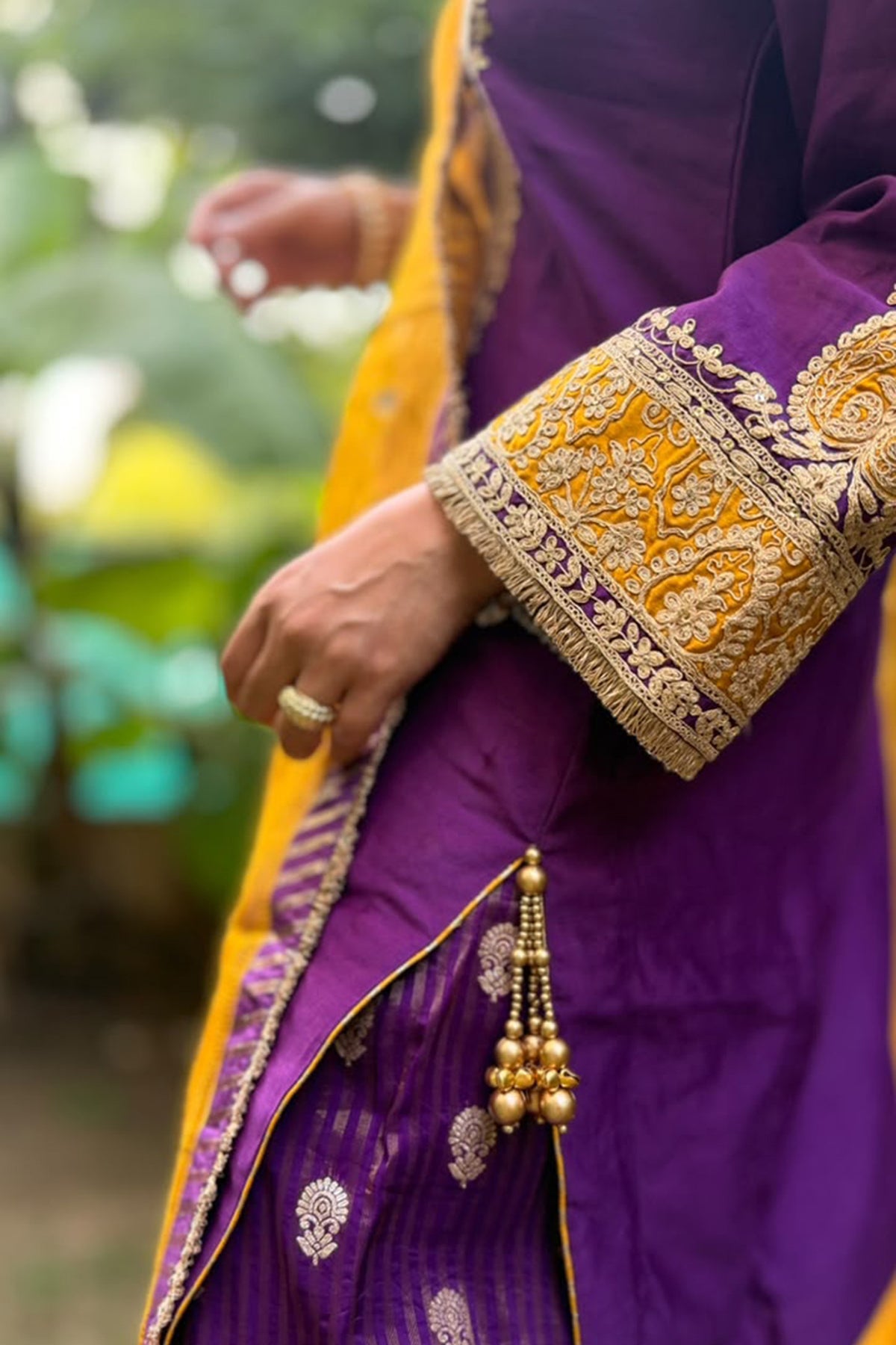 Suchana Bera In Adeela Deep Purple Kurta with Salwar