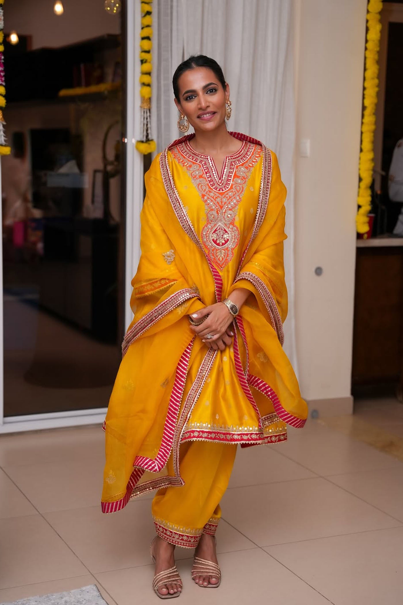 Divya Bhathela In HAFSA - MUSTARD CHAUGA WITH SALWAR