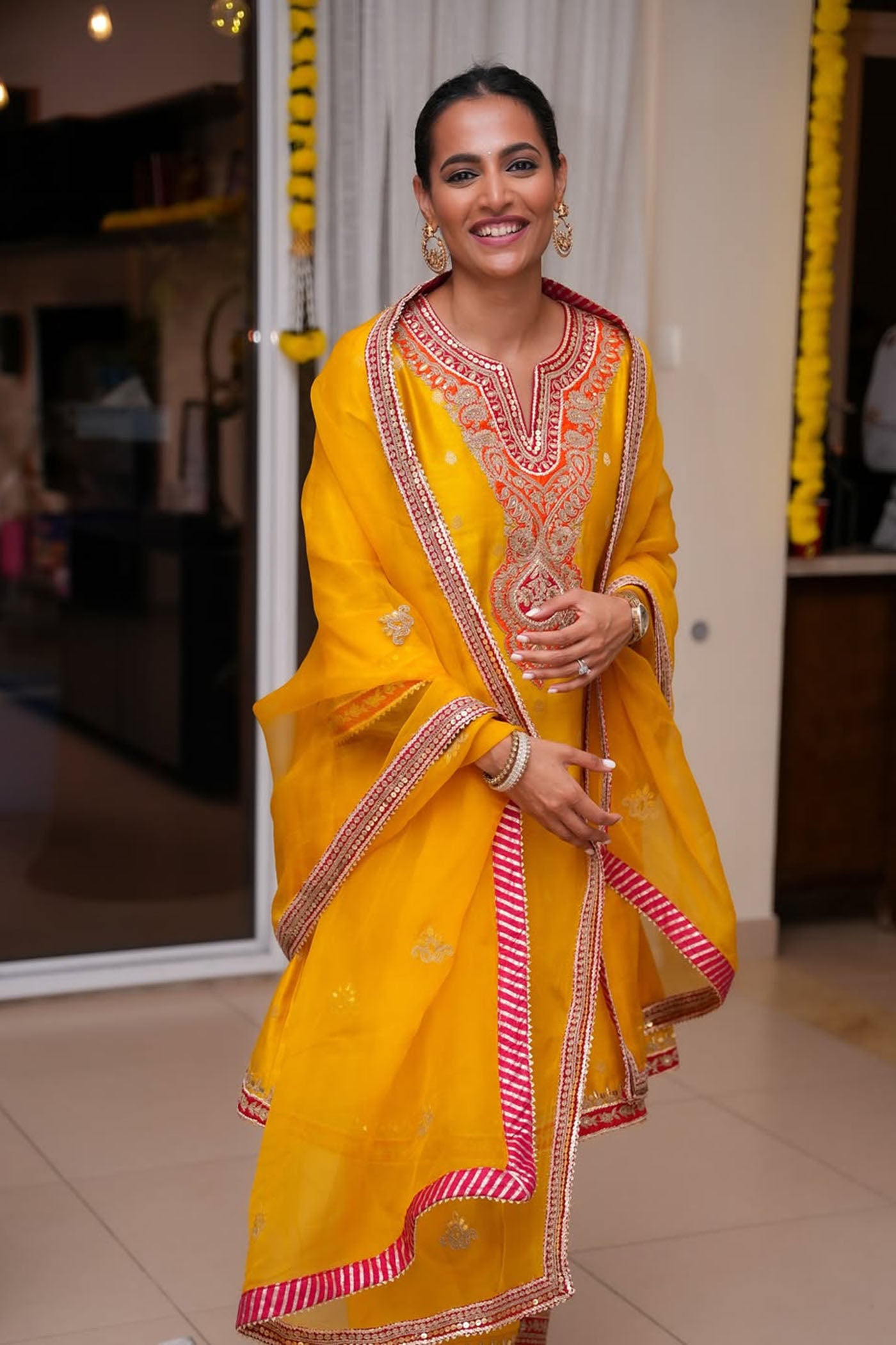 Divya Bhathela In HAFSA - MUSTARD CHAUGA WITH SALWAR