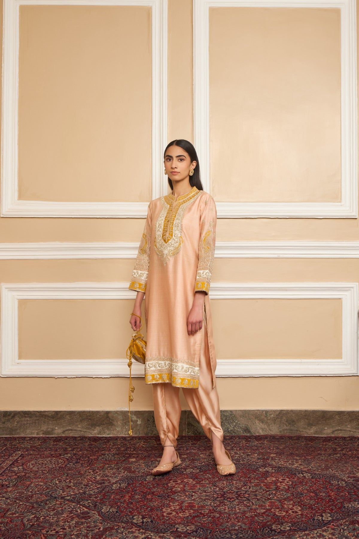 MYREEN - ROSEPINK KURTA WITH DHOTI
