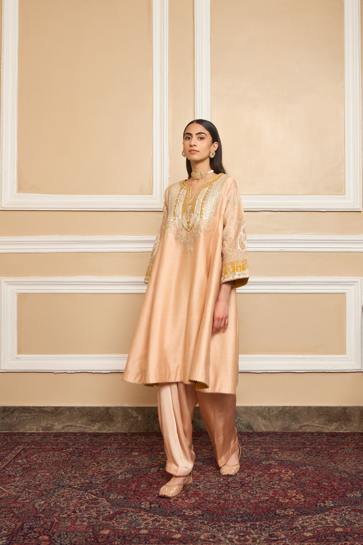 Alisha Pekha In MOHSINA - ROSE PINK SHORT KALIDAAR CHOGA WITH SALWAR