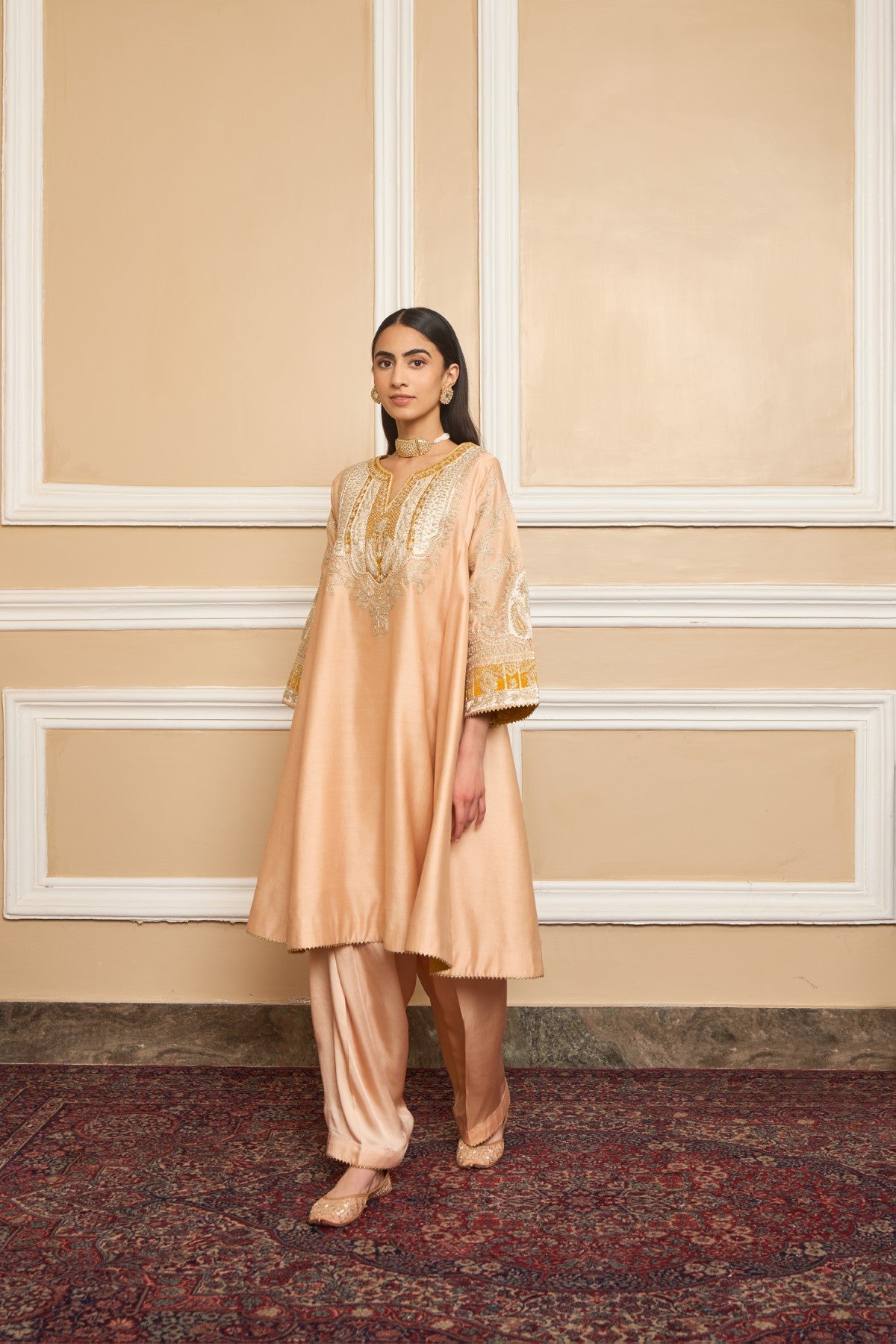 Alisha Pekha In MOHSINA - ROSE PINK SHORT KALIDAAR CHOGA WITH SALWAR