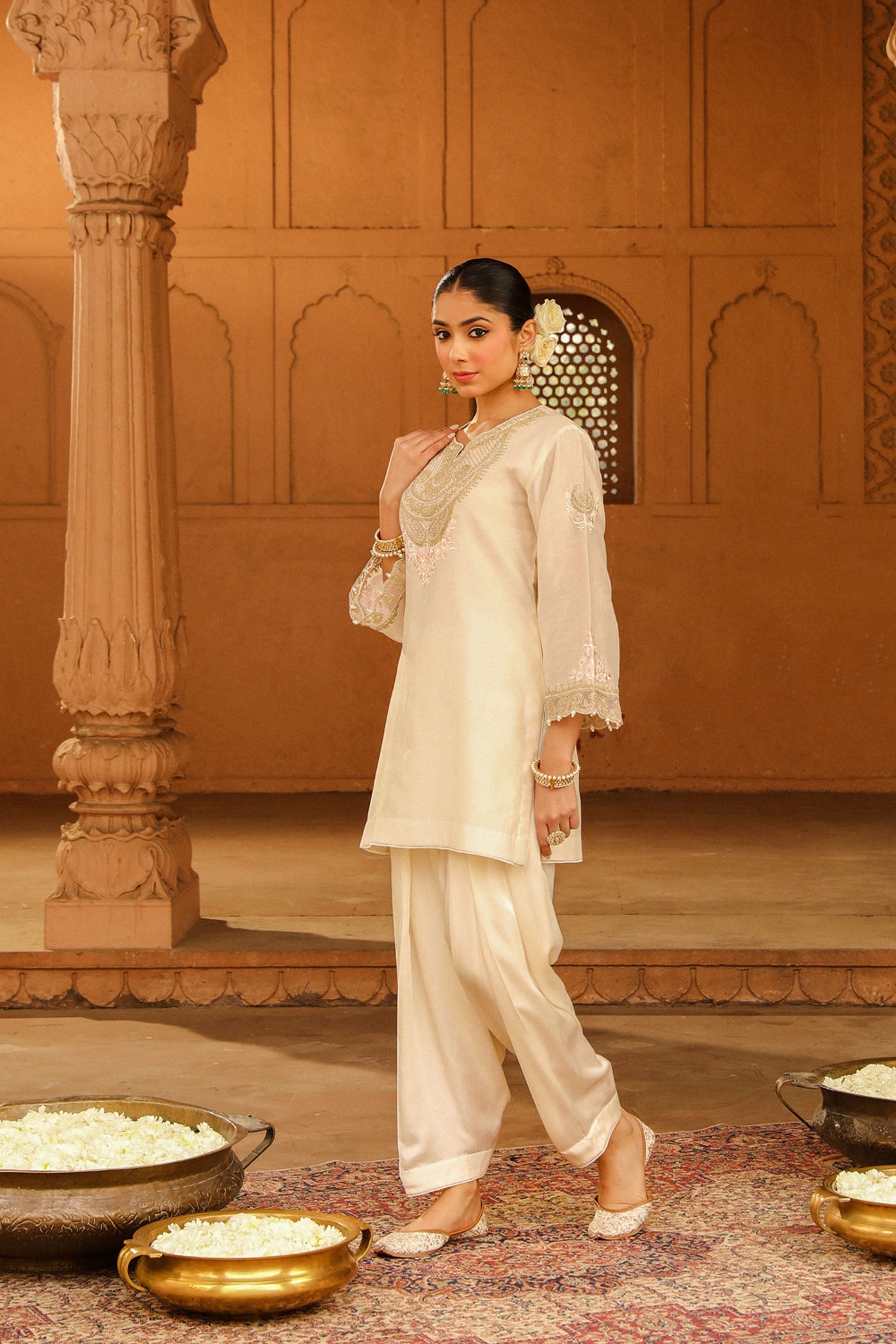 Ashira - Daisy Ivory Kurta with Salwar