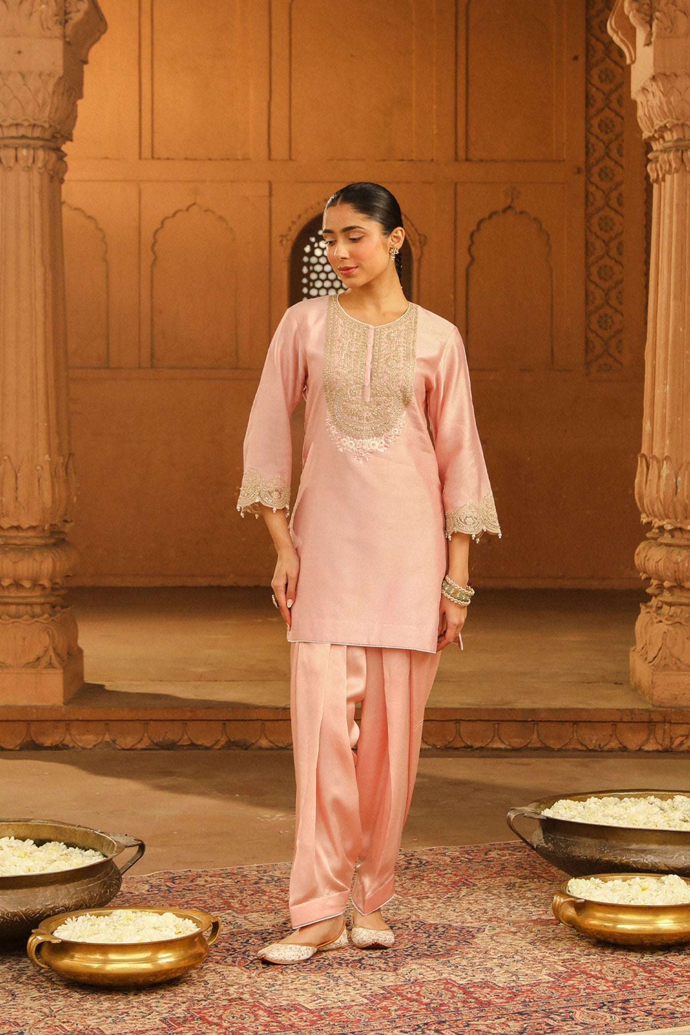 Arisa - Blush Pink Kurta with Salwar (Lxrts)
