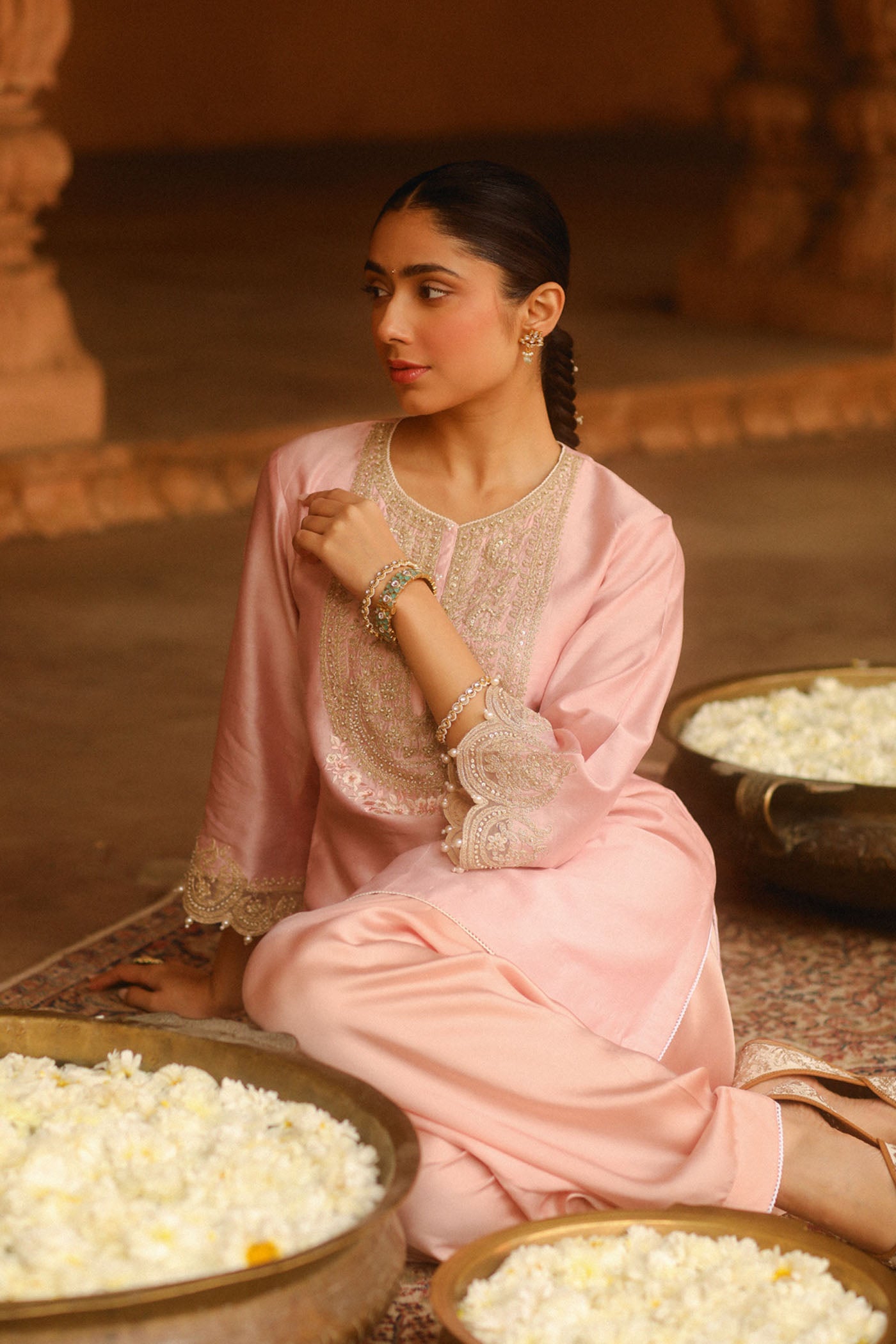 Arisa - Blush Pink Kurta with Salwar