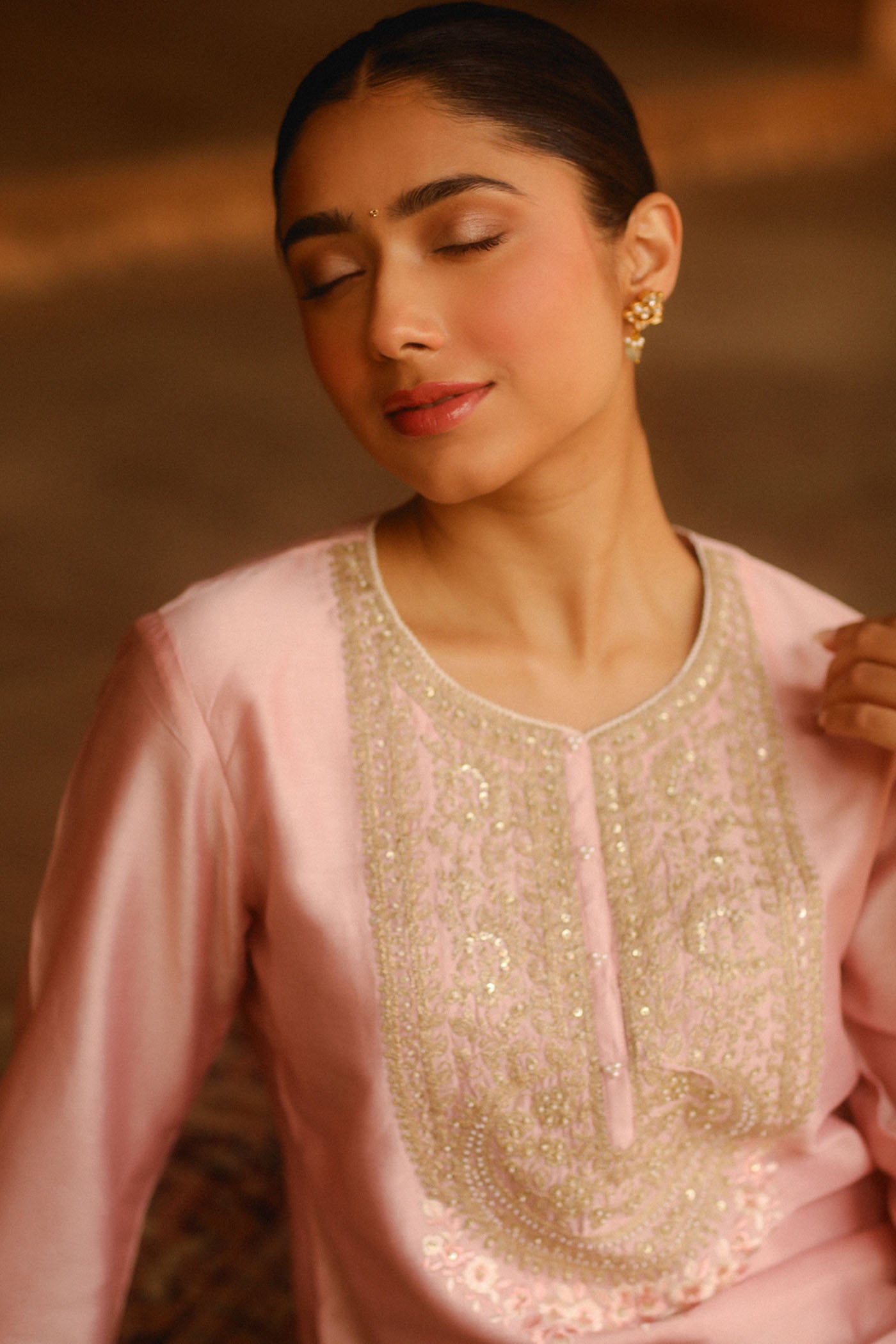 Arisa - Blush Pink Kurta with Salwar