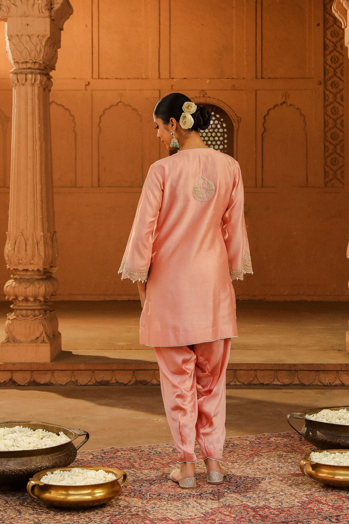 Arisa - Off Rose Kurta with Salwar