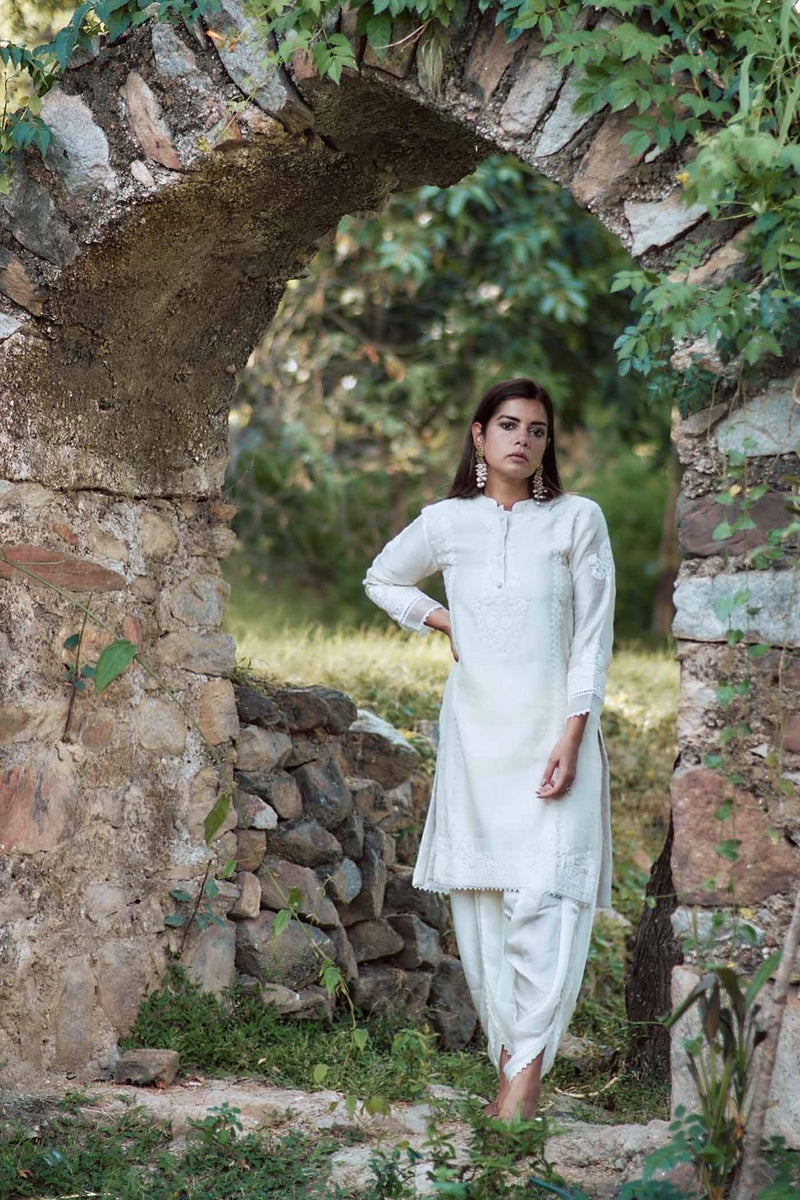 Ayika - Frosty Green Short kurta with dhoti (Lxrts)