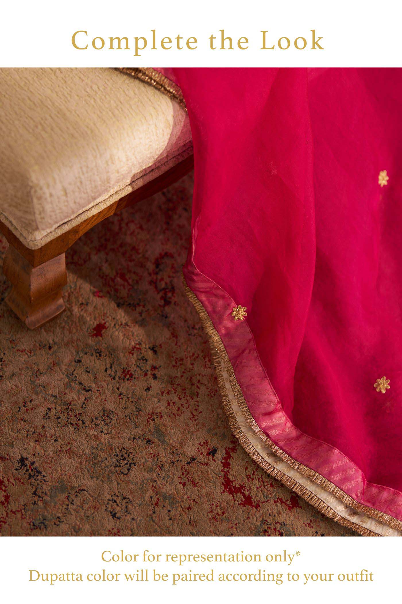 HAAYAT - HOTPINK LONG KAFTAN WITH SALWAR (Lxrts)