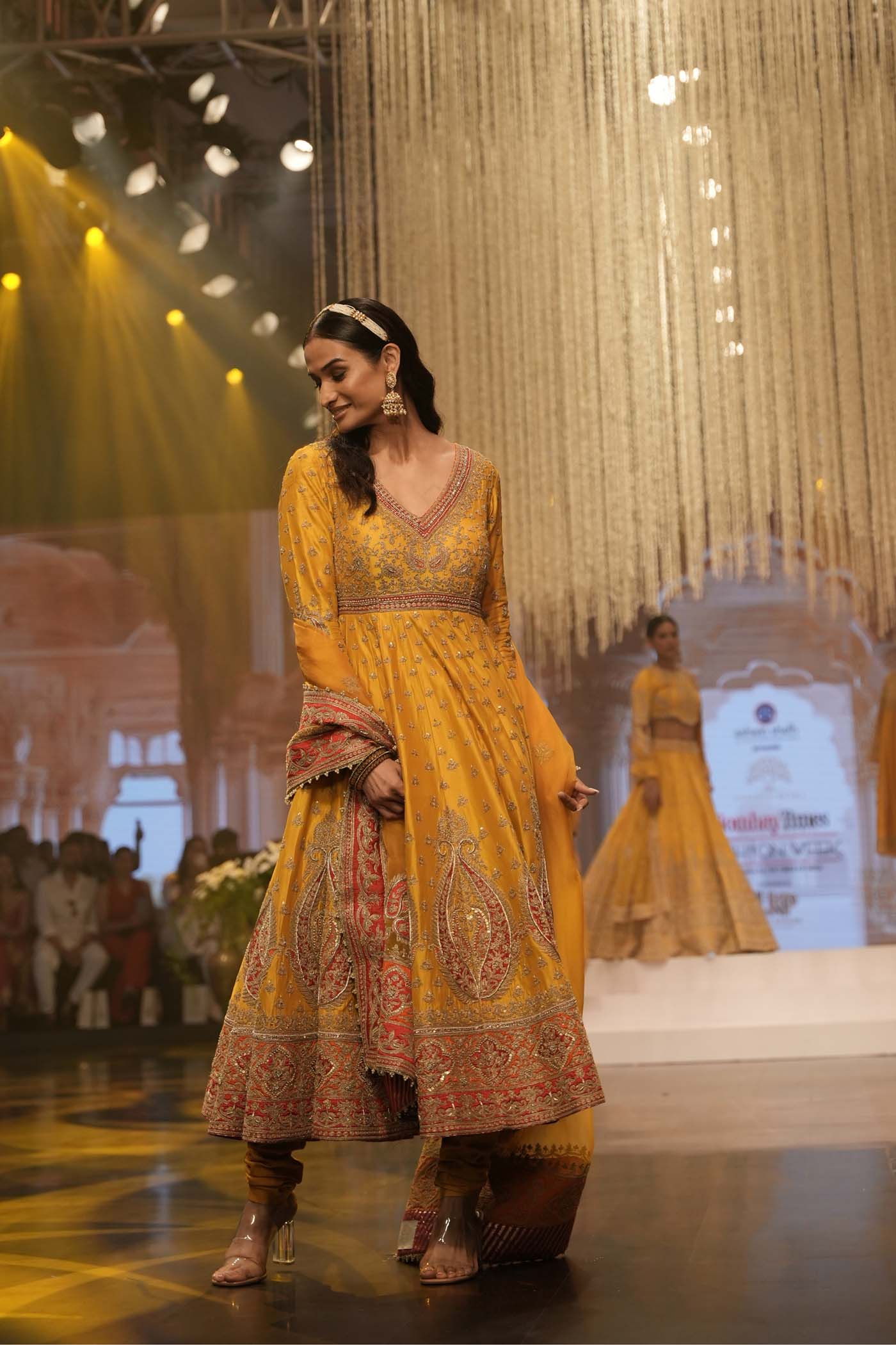 Shazia - Mustard Anarkaali with Chooridaar (Lxrts)