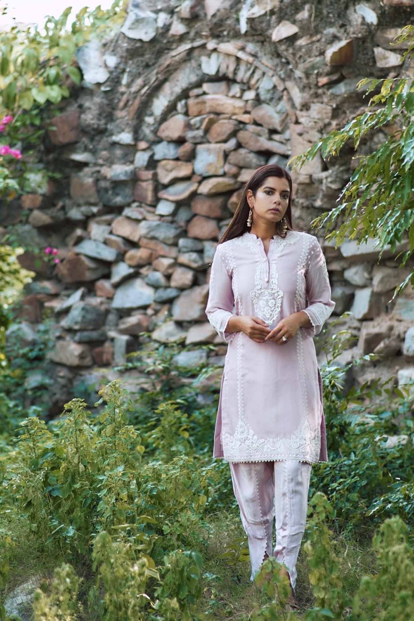 Pallavi Singh In Ayanna - Periwinkle short kurta with dhoti