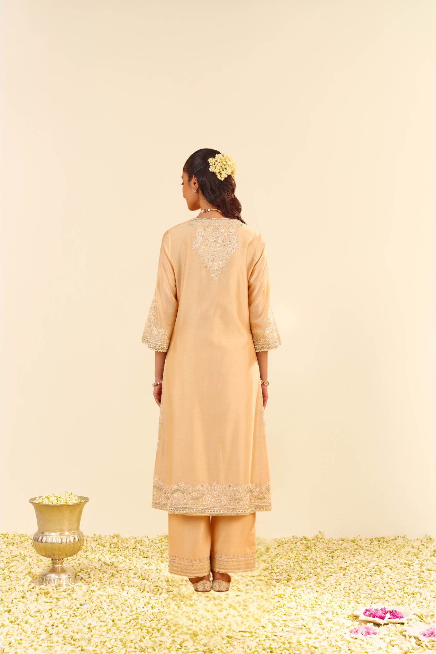 Sereen - Lemon Yellow A-Line Kurta With Palazzo