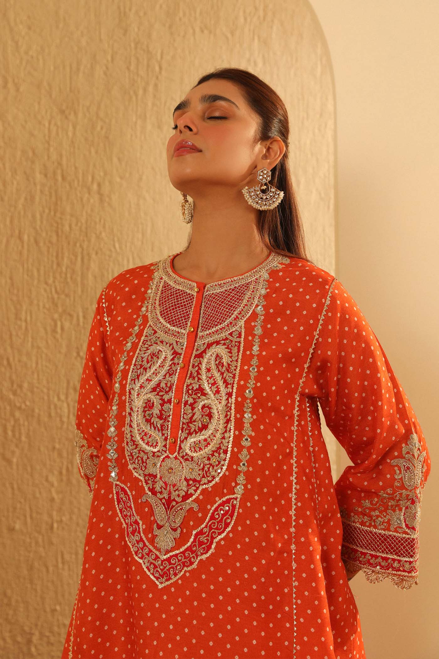 Prisha - Orange Kalidaar Choga with Salwar (Lxrts)