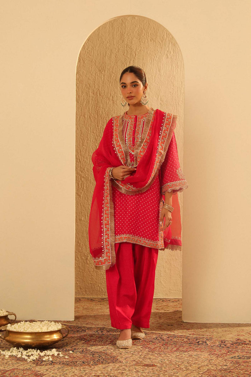 Inara - Red Kurta with Salwar and Dupatta (Lxrts)