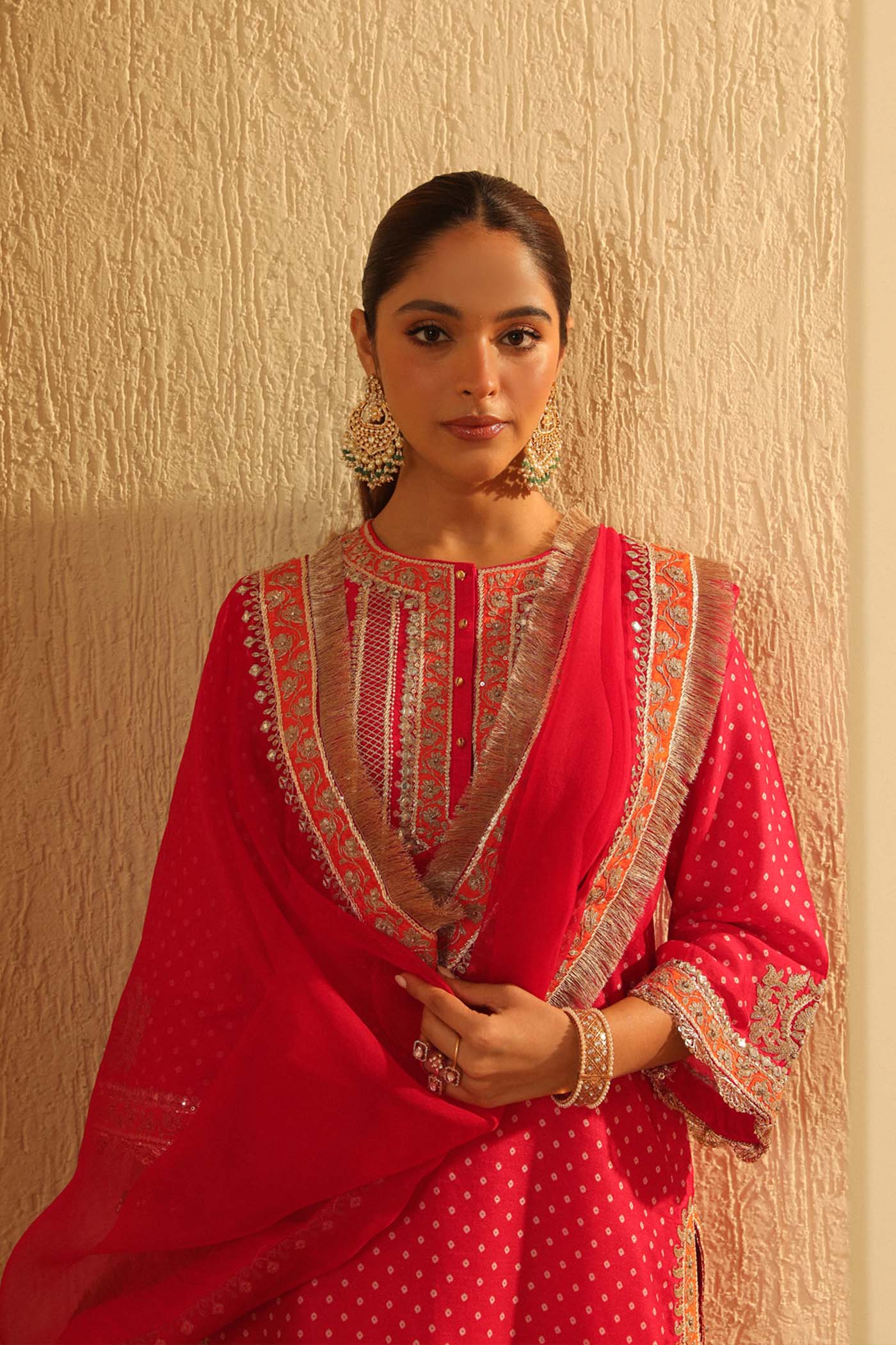 Inara - Red Kurta with Salwar and Dupatta (Lxrts)