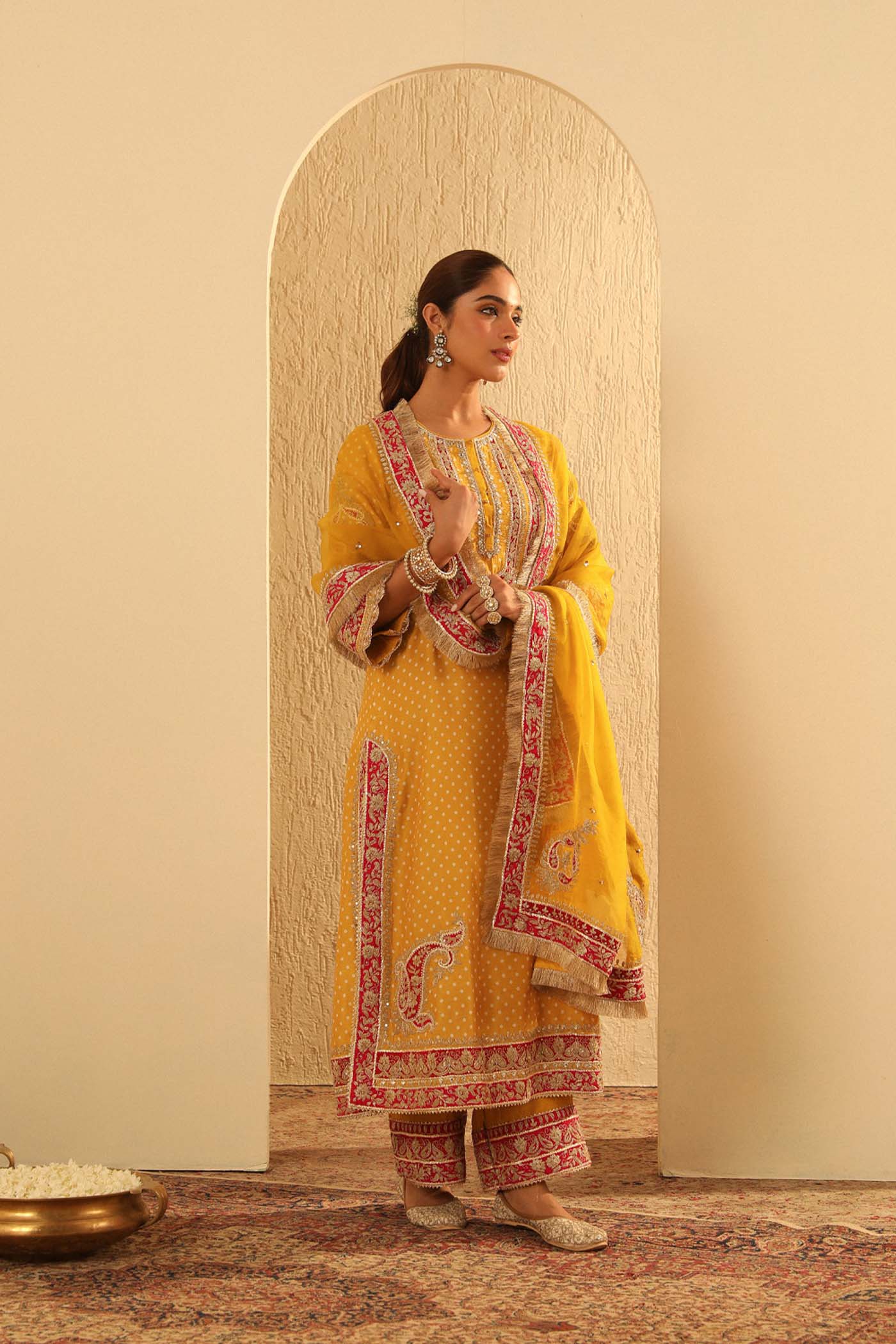 Aleena - A-line kurta with Palazzo and Dupatta