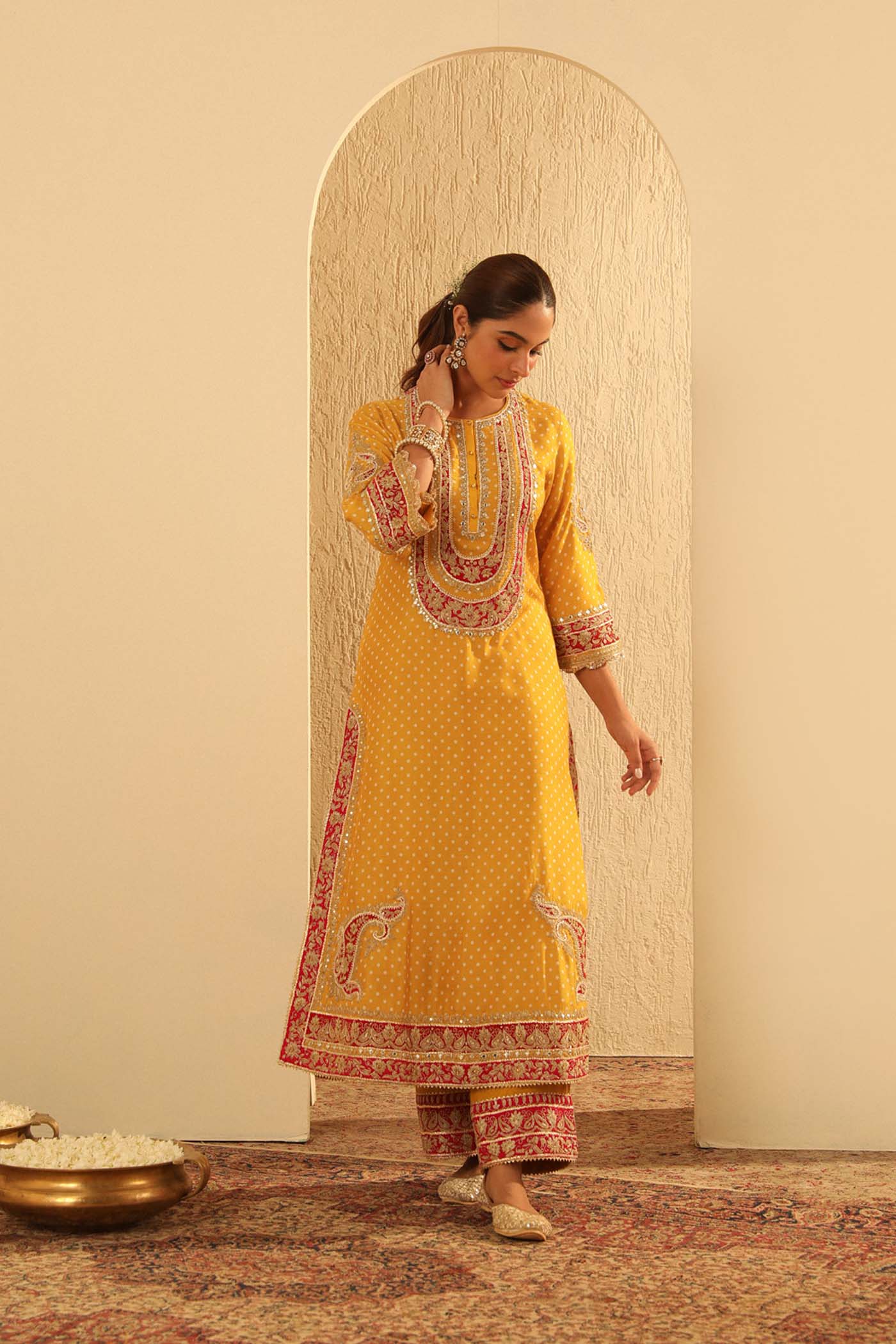 Aleena - A-line kurta with Palazzo and Dupatta