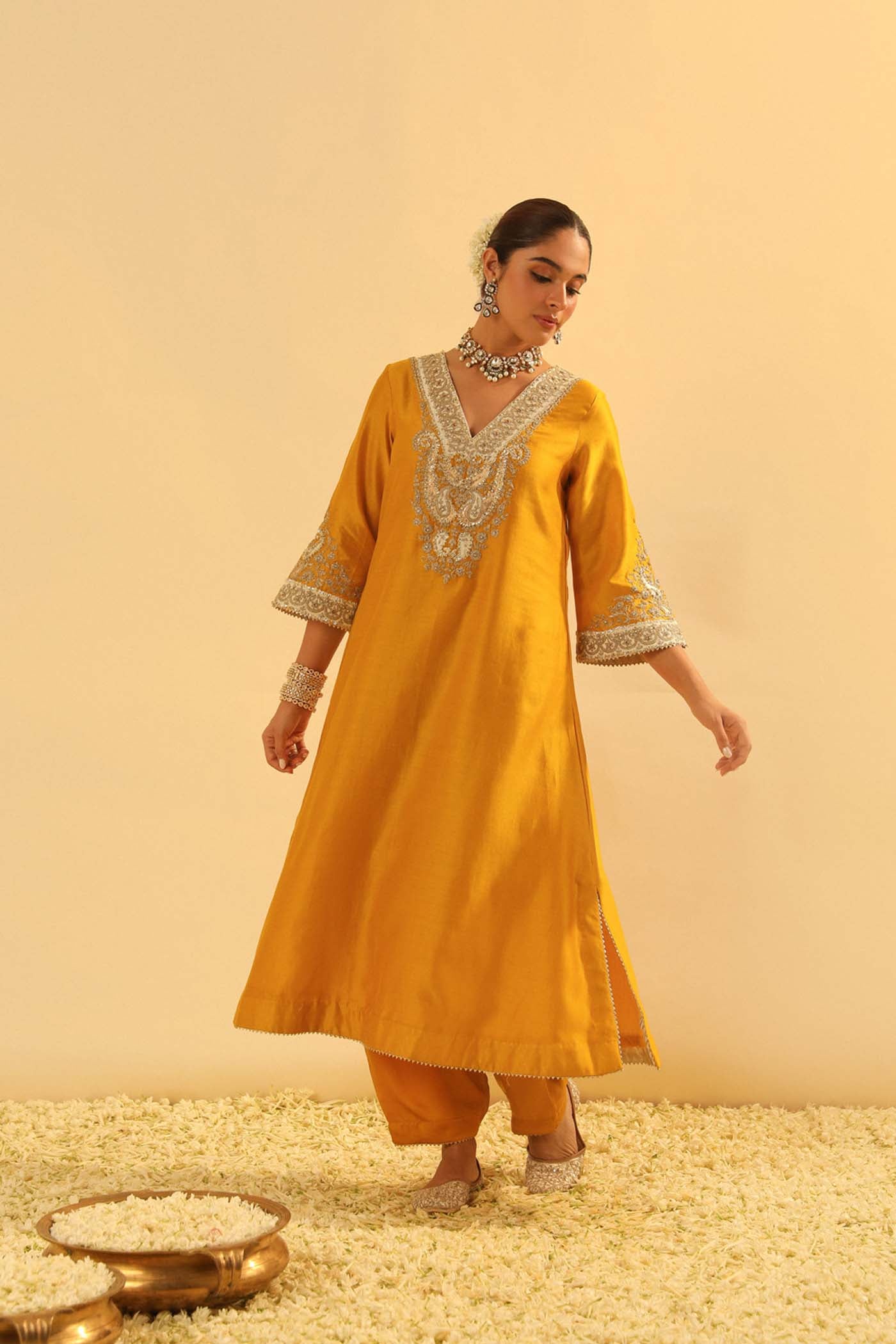 Shazana - Long A-line Choga with Salwar