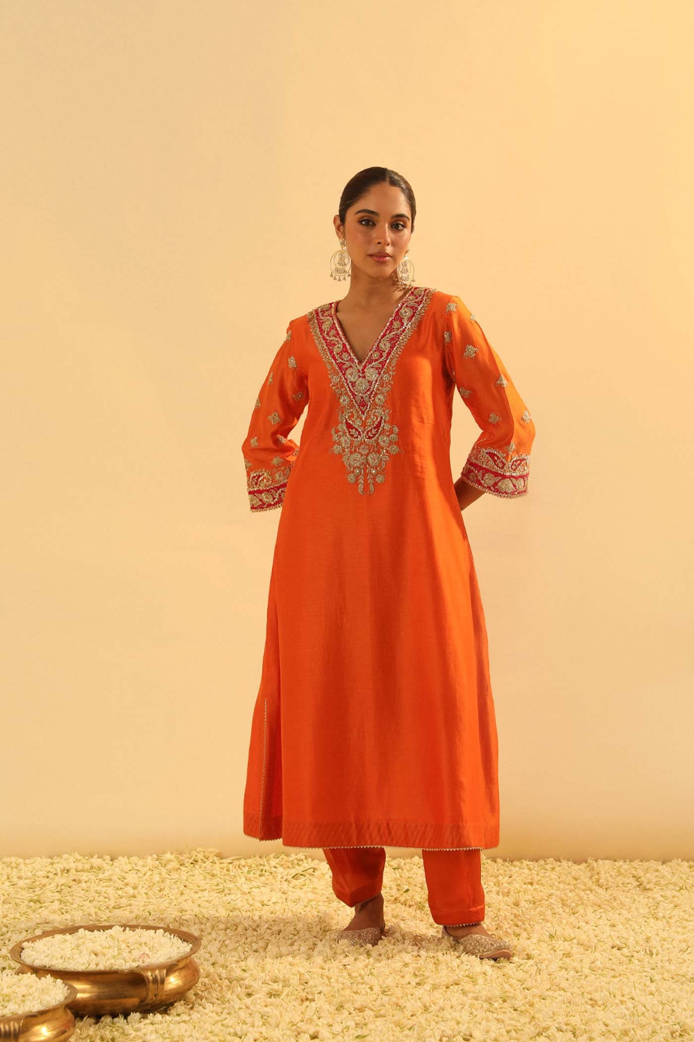 Alima - Long A-line Choga with Salwar