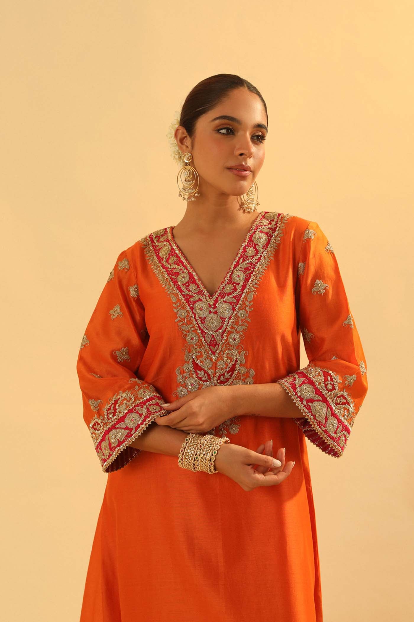 Alima - Long A-line Choga with Salwar