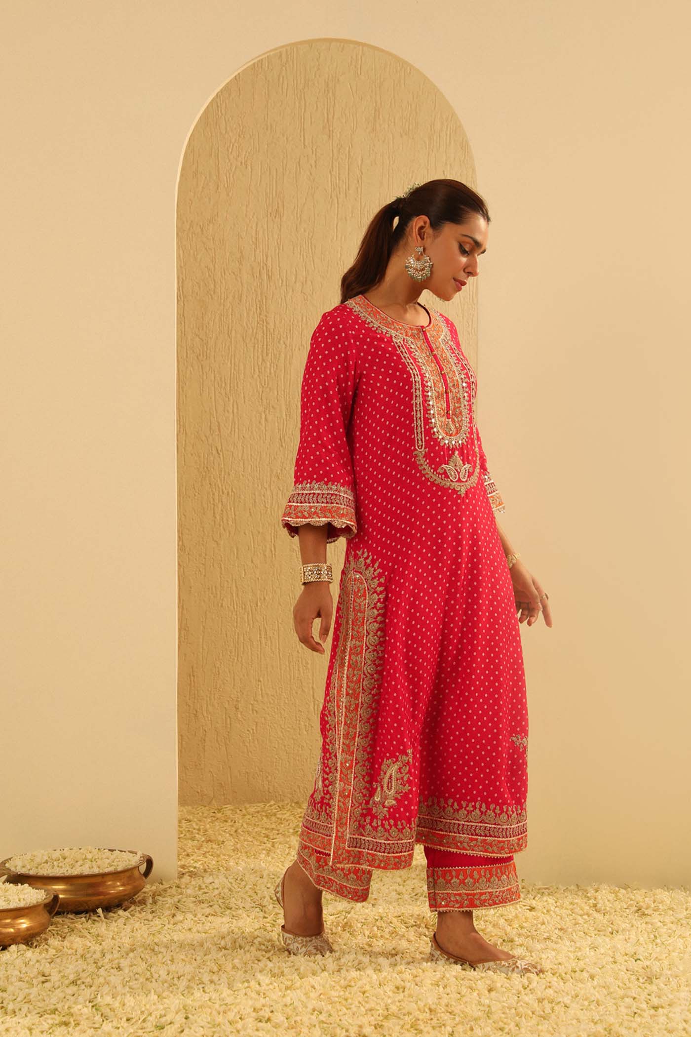 Mariya - A-line kurta with Palazzo and Dupatta