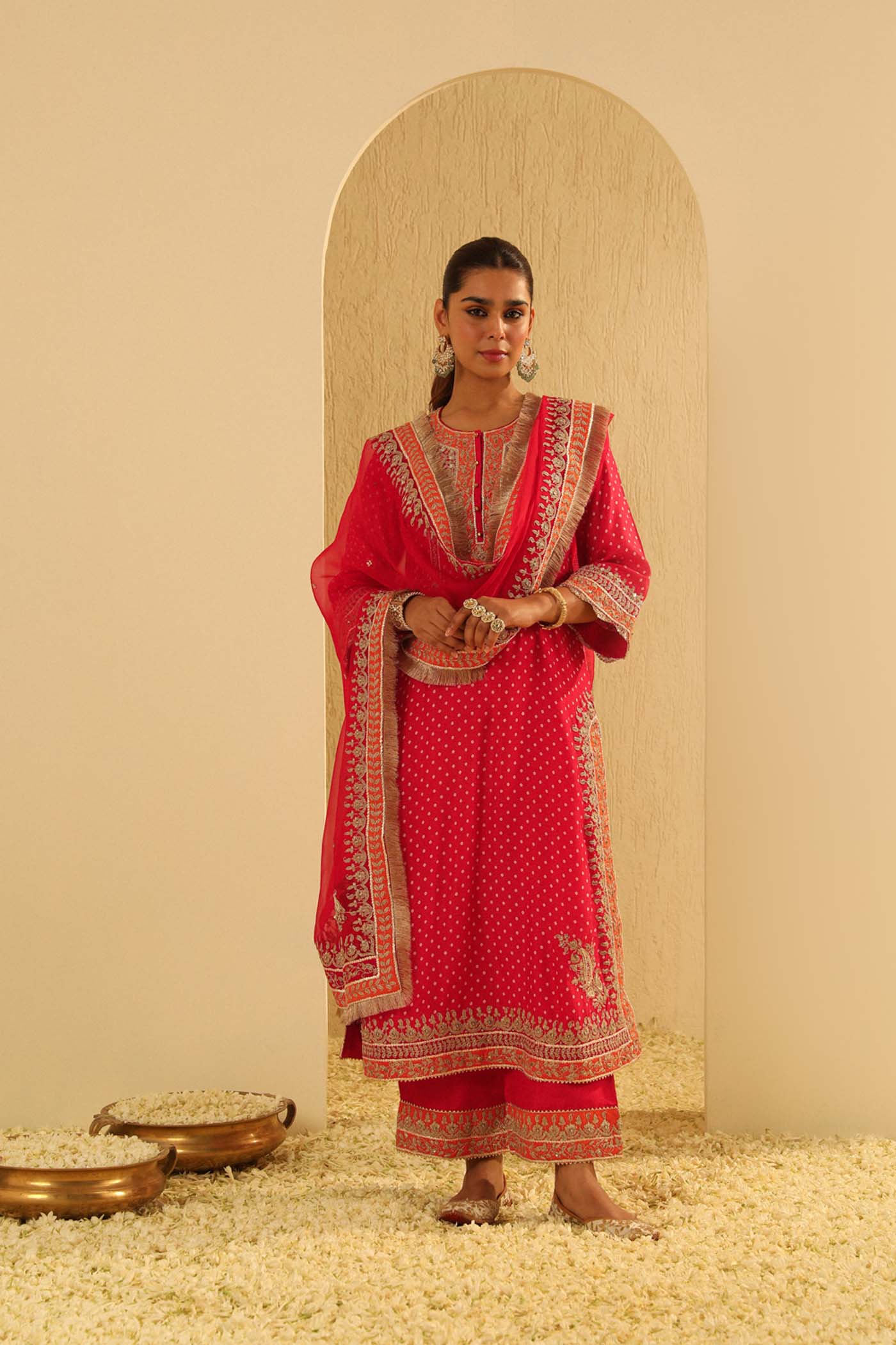 Mariya - A-line kurta with Palazzo and Dupatta