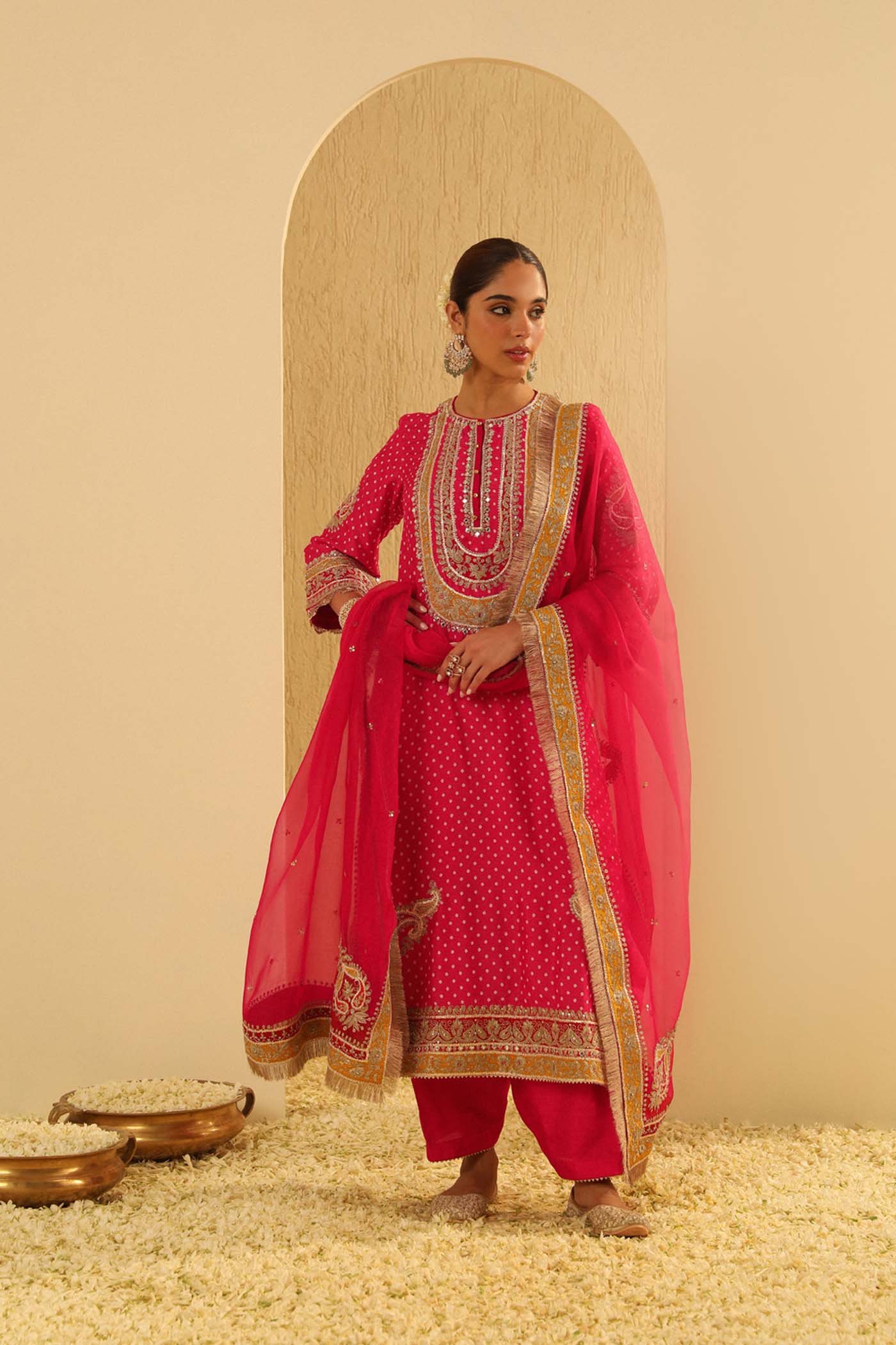 Veda - A-line Kurta with Salwar and Dupatta