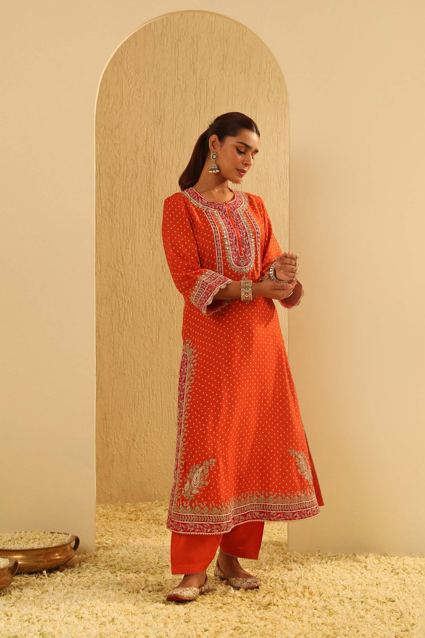 Saanjh - A-line kurta with Salwar and Dupatta