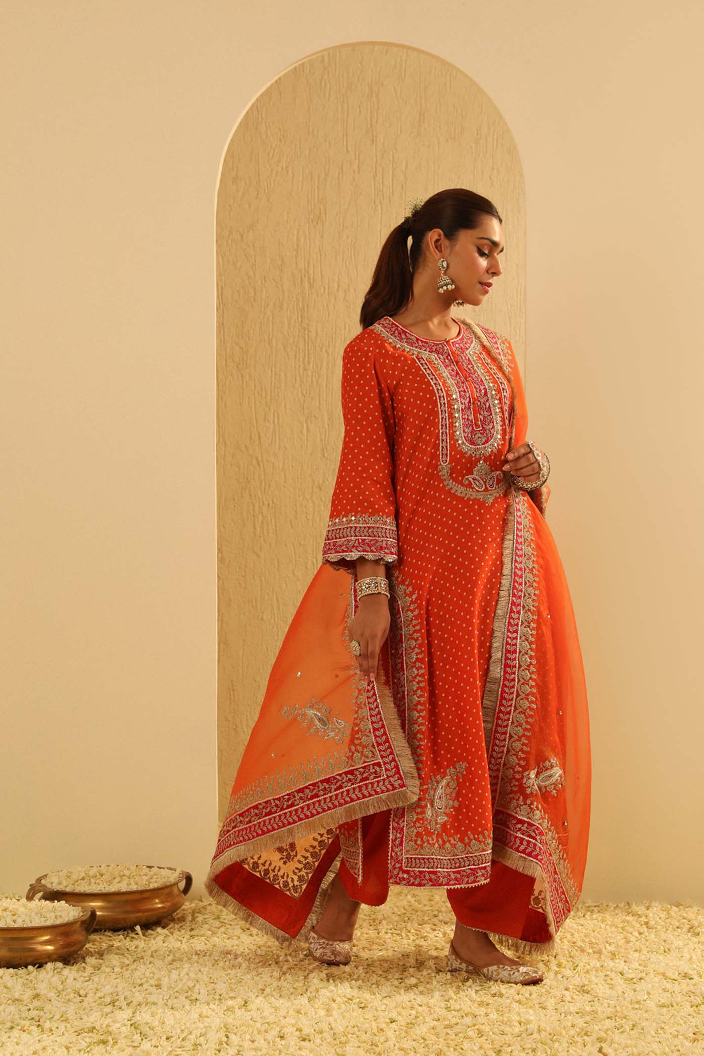 Saanjh - A-line kurta with Salwar and Dupatta