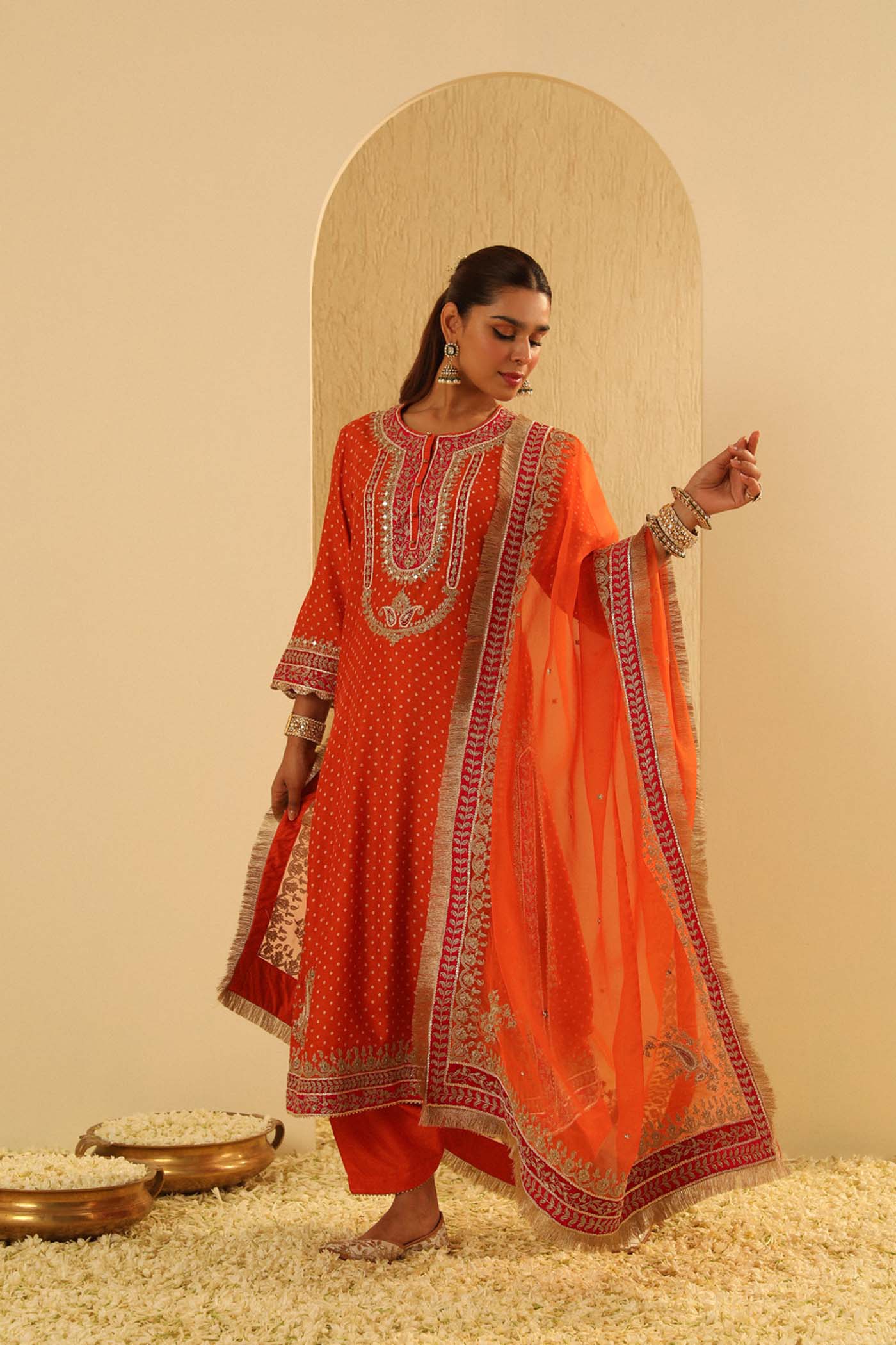 Saanjh - A-line kurta with Salwar and Dupatta