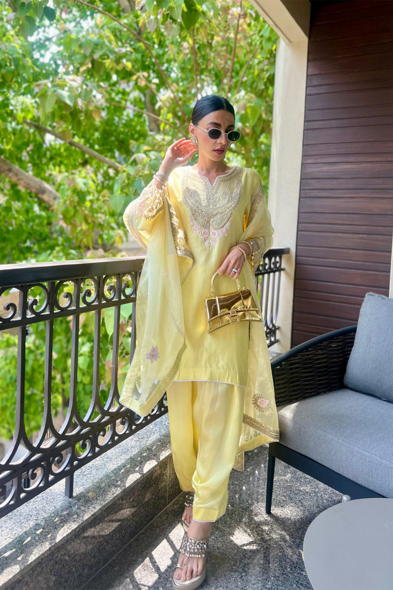 Mehak Jain in Ashira Lemon Yellow- Kurta , Salwar