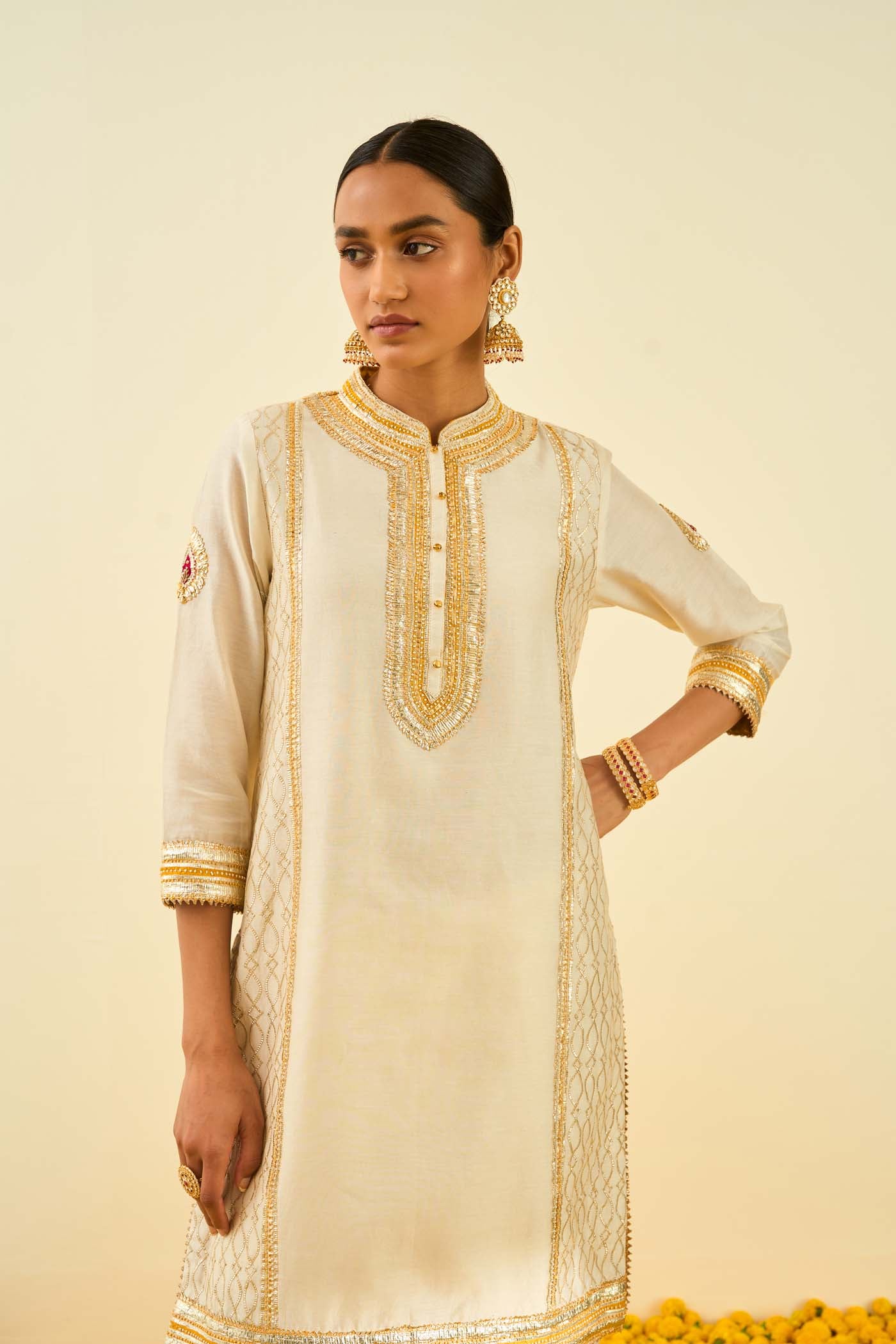 Aliza Daisy Ivory kurta with dhoti