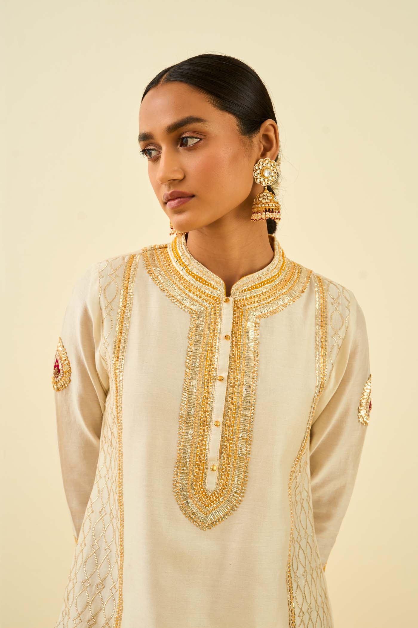 Aliza Daisy Ivory kurta with dhoti