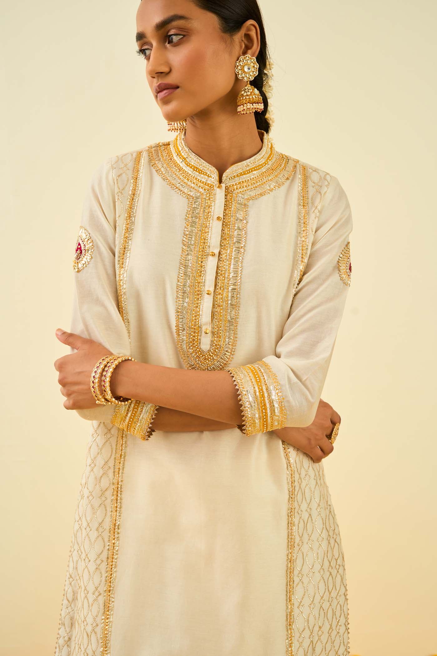 Aliza Daisy Ivory kurta with dhoti