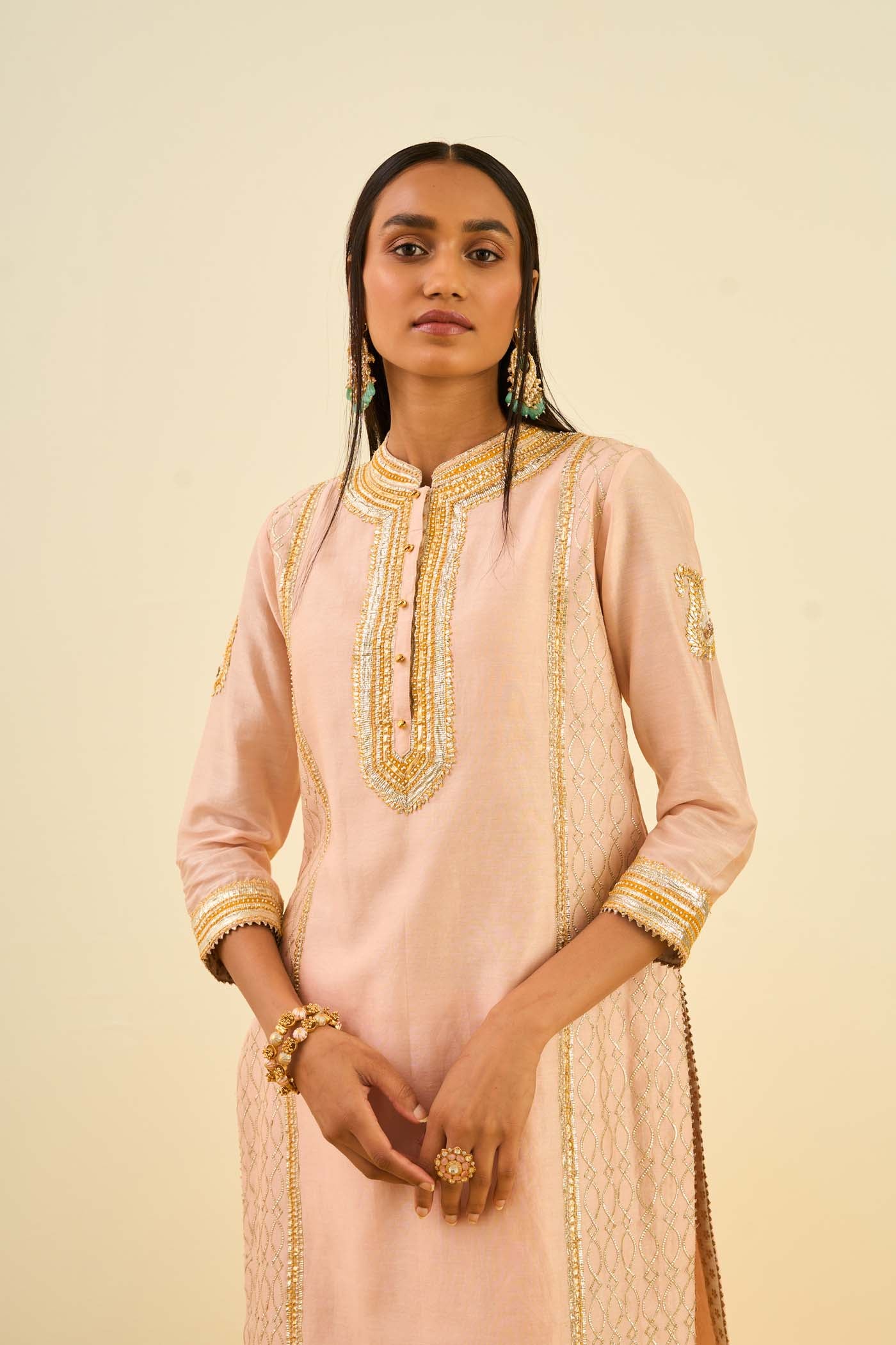 Aliza Rosepink kurta with dhoti