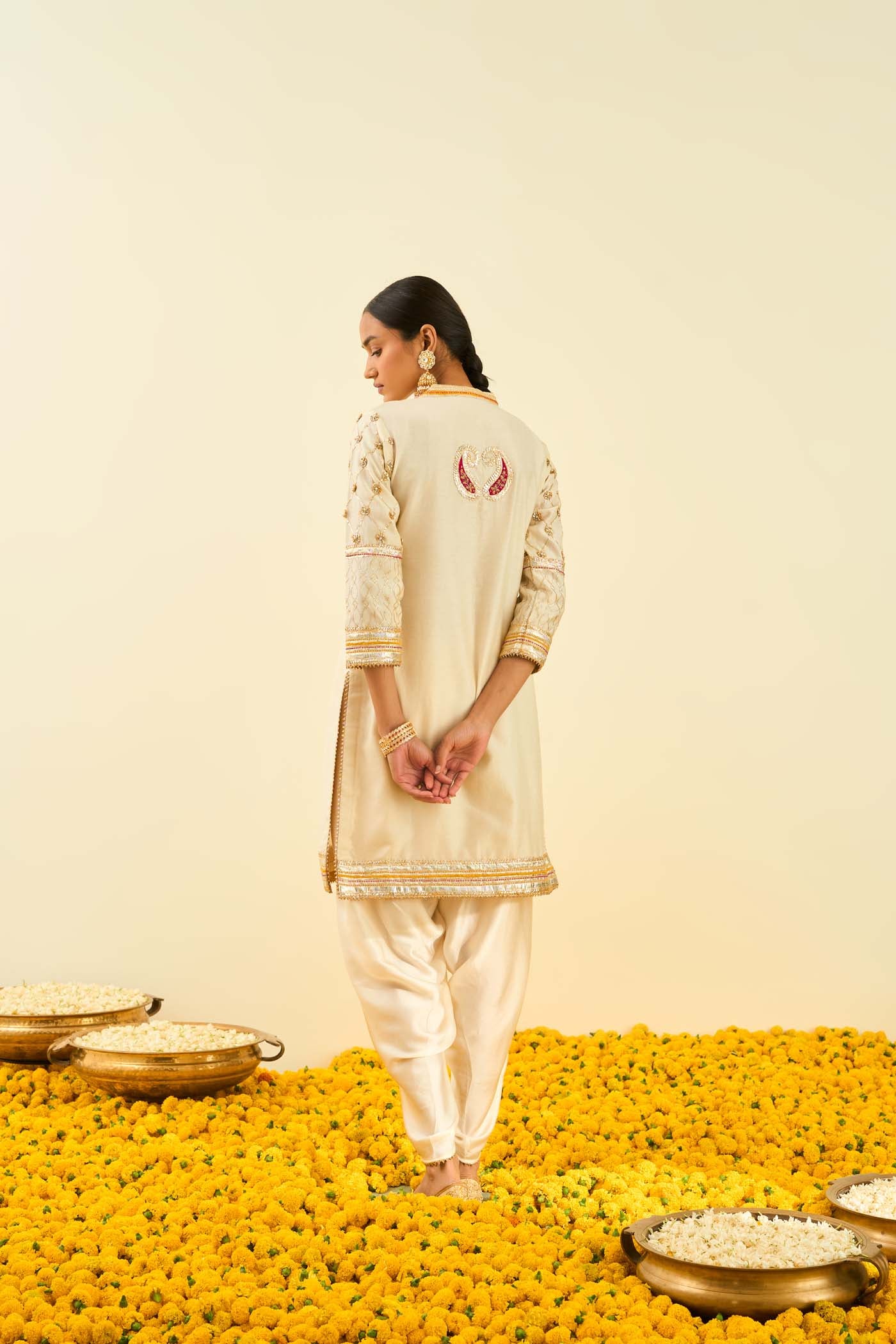 Aminah Daisy Ivory Kurta with Dhoti