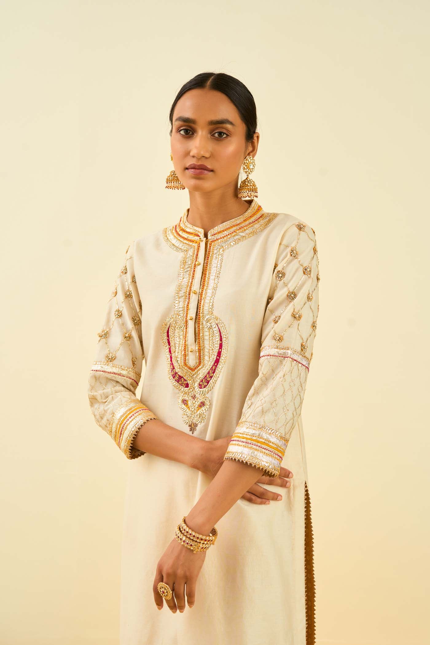 Aminah Daisy Ivory Kurta with Dhoti