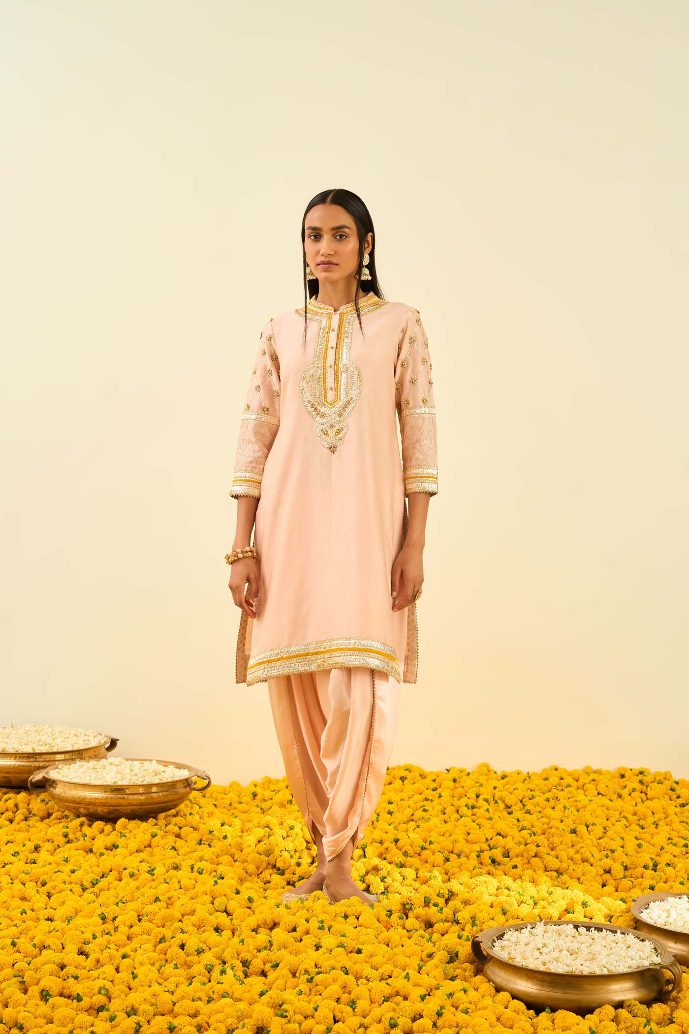 Aminah Rosepink Kurta with dhoti