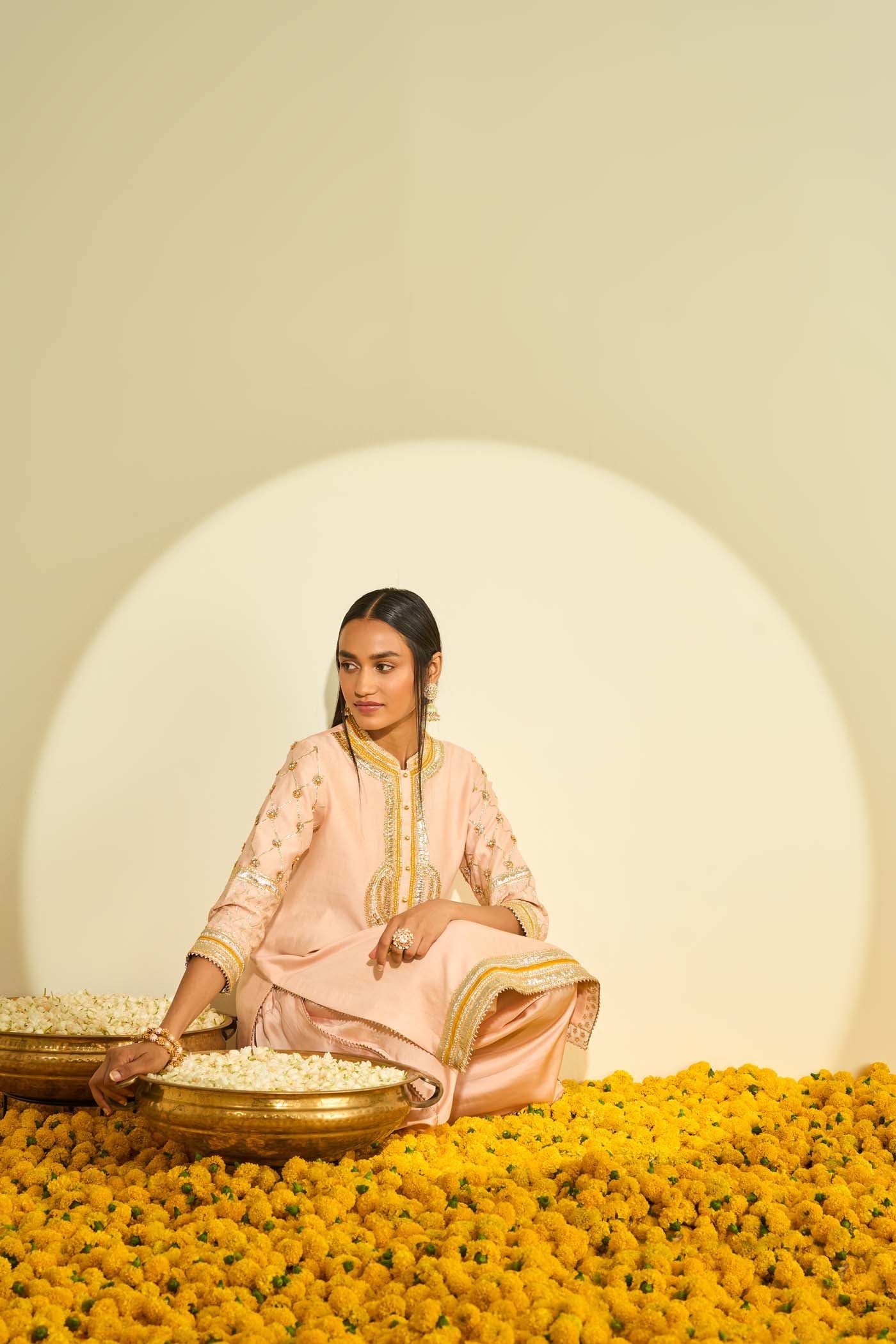 Aminah Rosepink Kurta with dhoti (Lxrts)