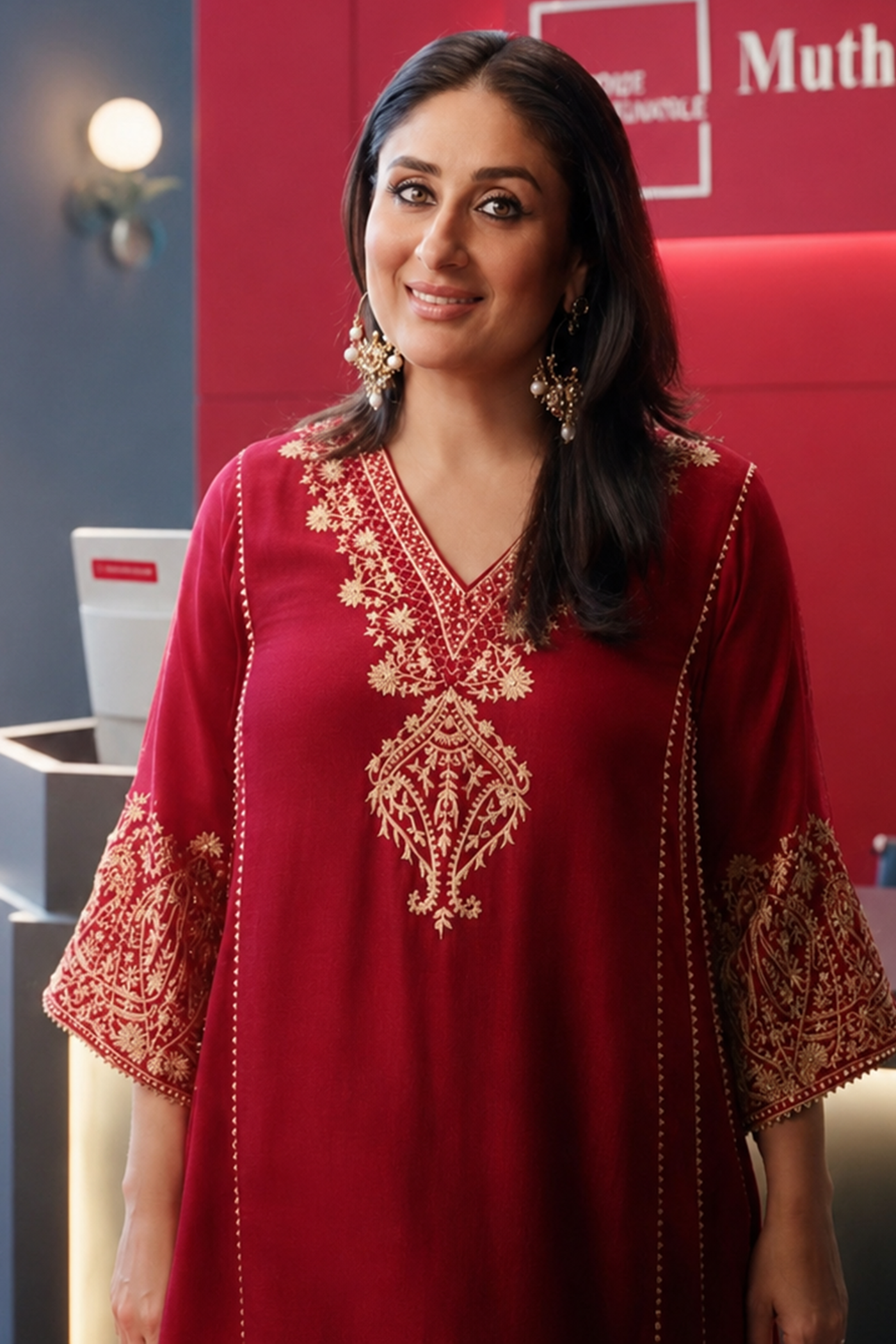 Kareena Kapoor In NIYAH - RED SHORT CHAUGA WITH SALWAR