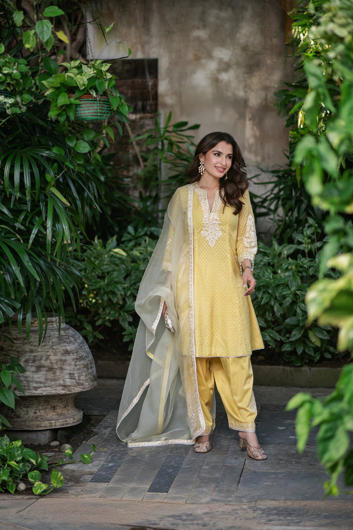 Saachi Bhasin In Reem - Lemon Yellow Short Choga With Dogri Salwar